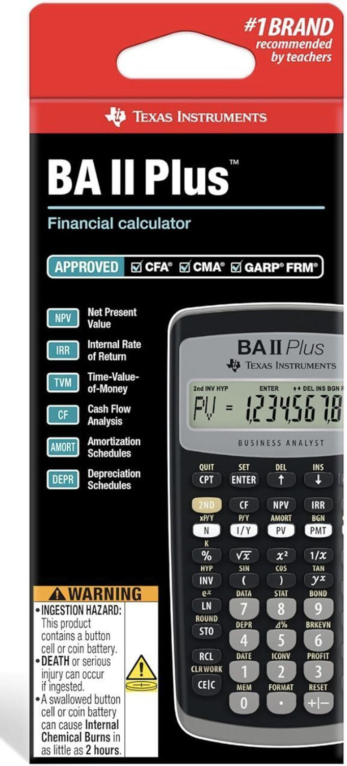 Image of TEXAS INSTRUMENTS BA 2 PLUS Financial Calculator
