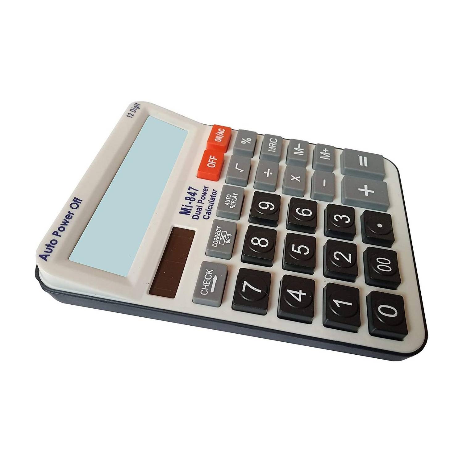 Amigo 12 Digit Large Screen Calculator Financial Accounting Clear inventory Office Home Stationery MI847 Basic Basic  Calculator