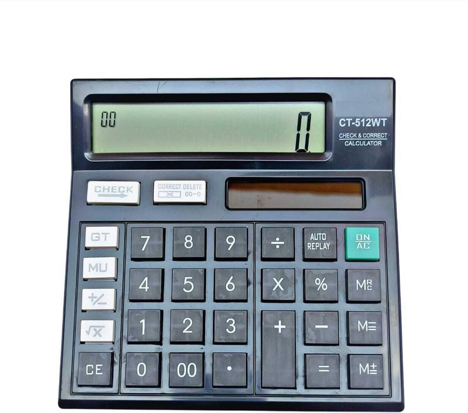 Bassonic Dual Power Large Display Desktop Office Calculator for Daily Use (Black) Basic Calculator