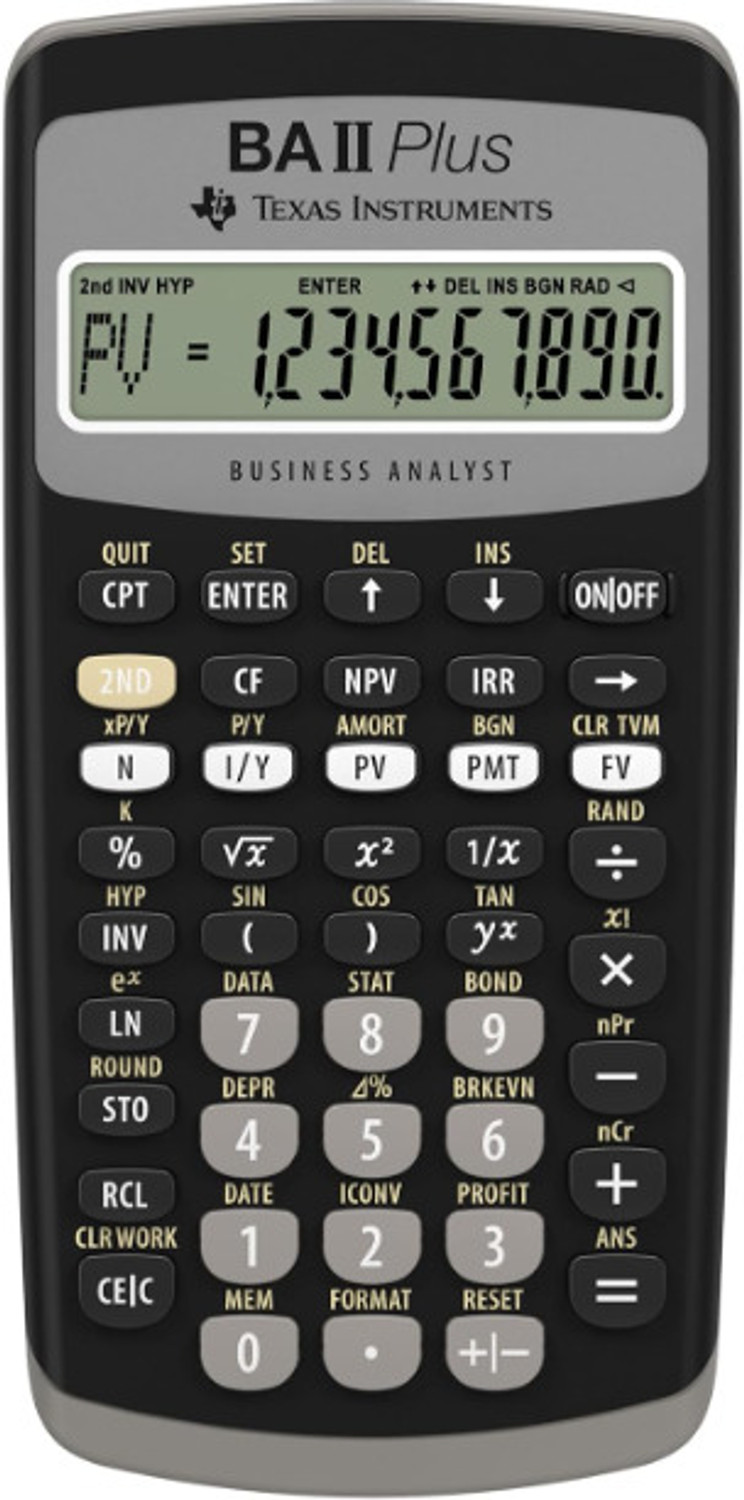 Image of BA II PLUS 123 Financial Calculator