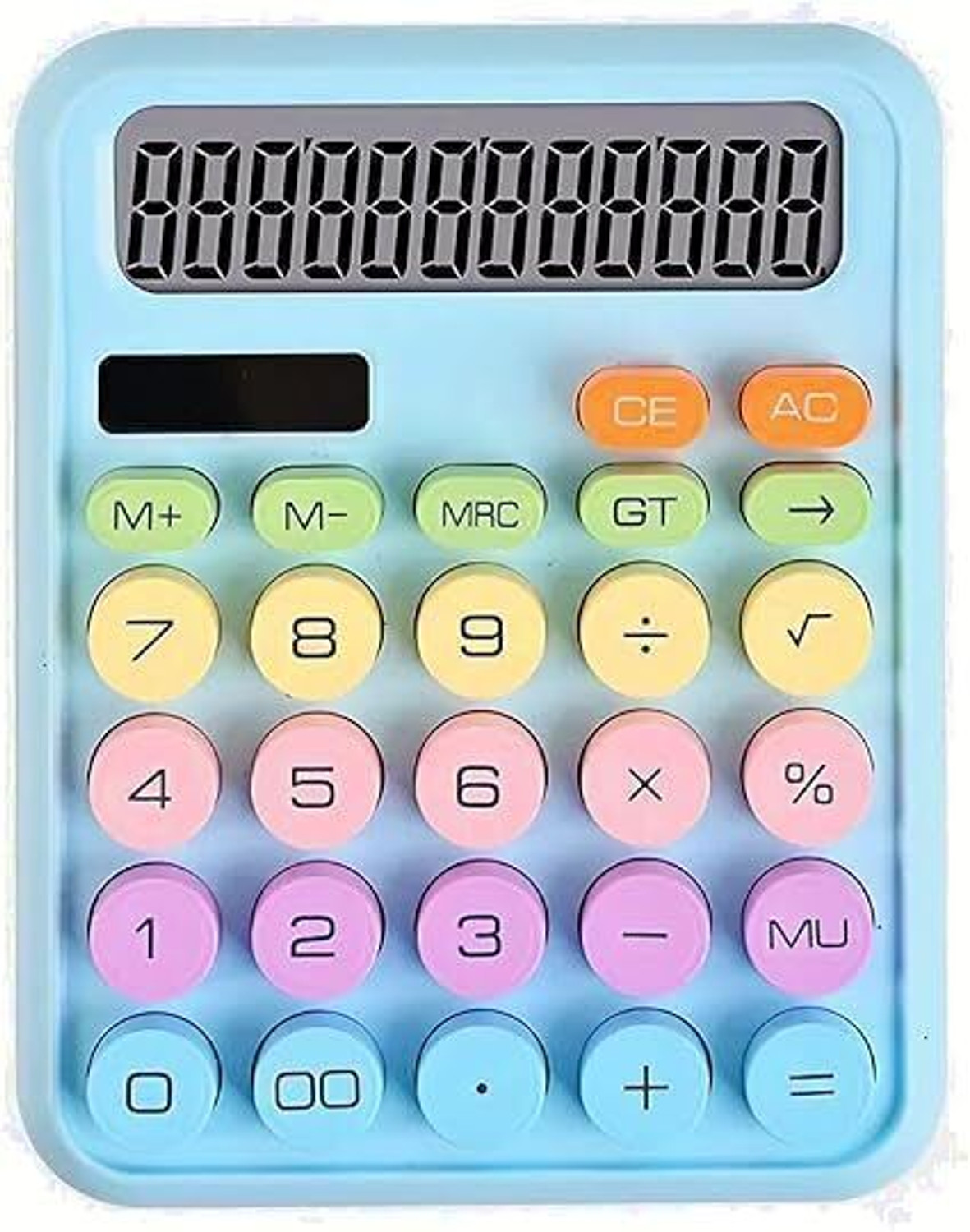 Image of EXCECAR DF-52KL0 12 Digit Desktop Colorful Calculator Basic Calculator