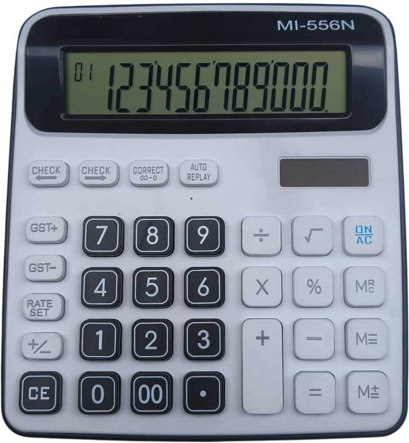 Bassonic 12-Digit Big Display 112 Steps Electronic Office Calculator (White,Black) Basic Calculator