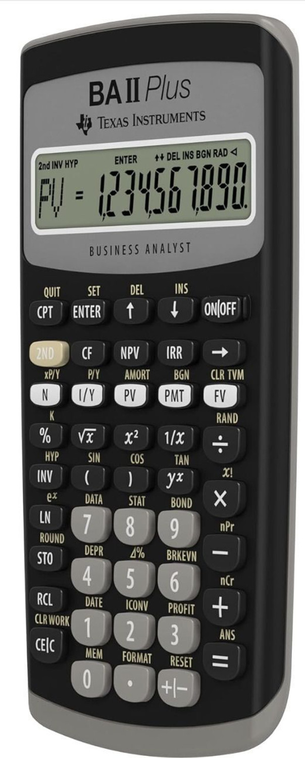 Image of TEXAS INSTRUMENTS BA 2 PLUS Financial Calculator