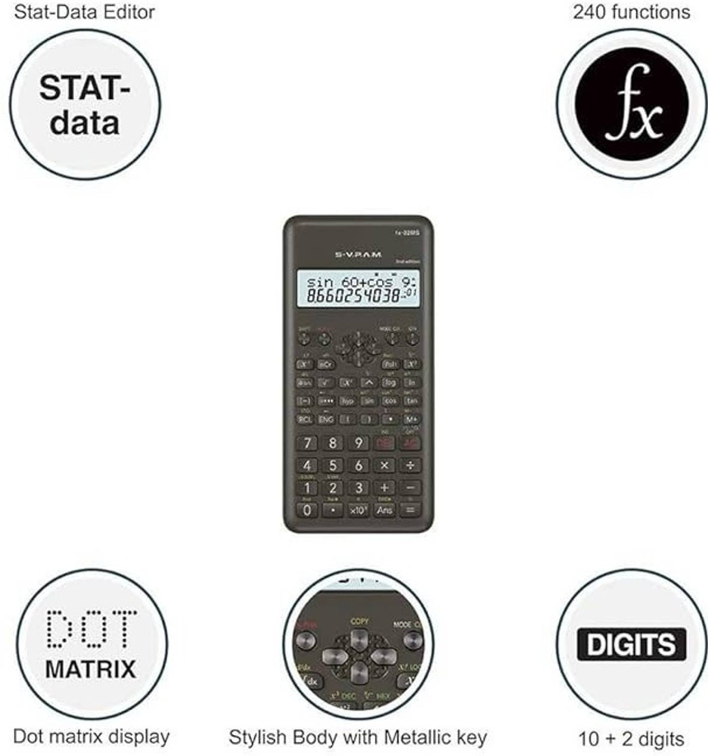 Aldea FX-82MS 2nd 240 Functions Calculator - Image 4