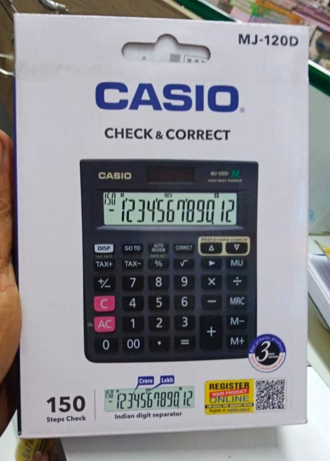 Image of bhaiji MJ-120D 150 Steps Check and Correct with Tax Keys Financial Calculator