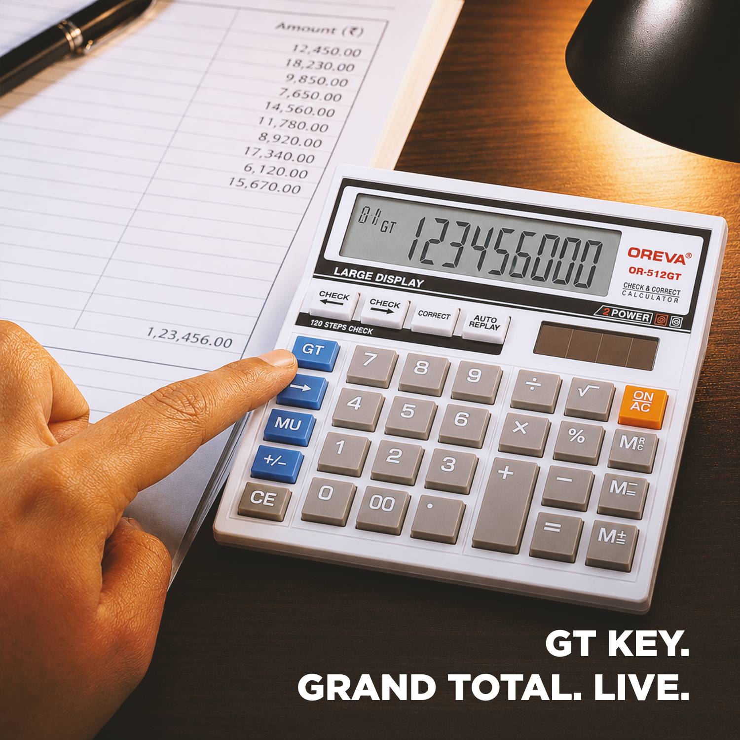 OREVA OR-512GT 12-Digit Desktop Calculator - Image 3