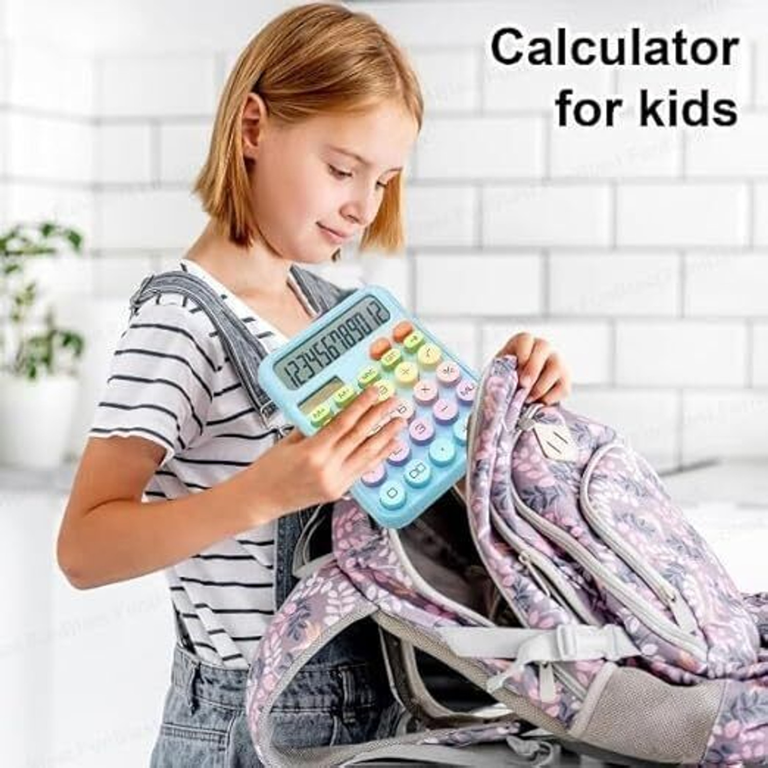 Image of EXCECAR DF-52KL0 12 Digit Desktop Colorful Calculator Basic Calculator