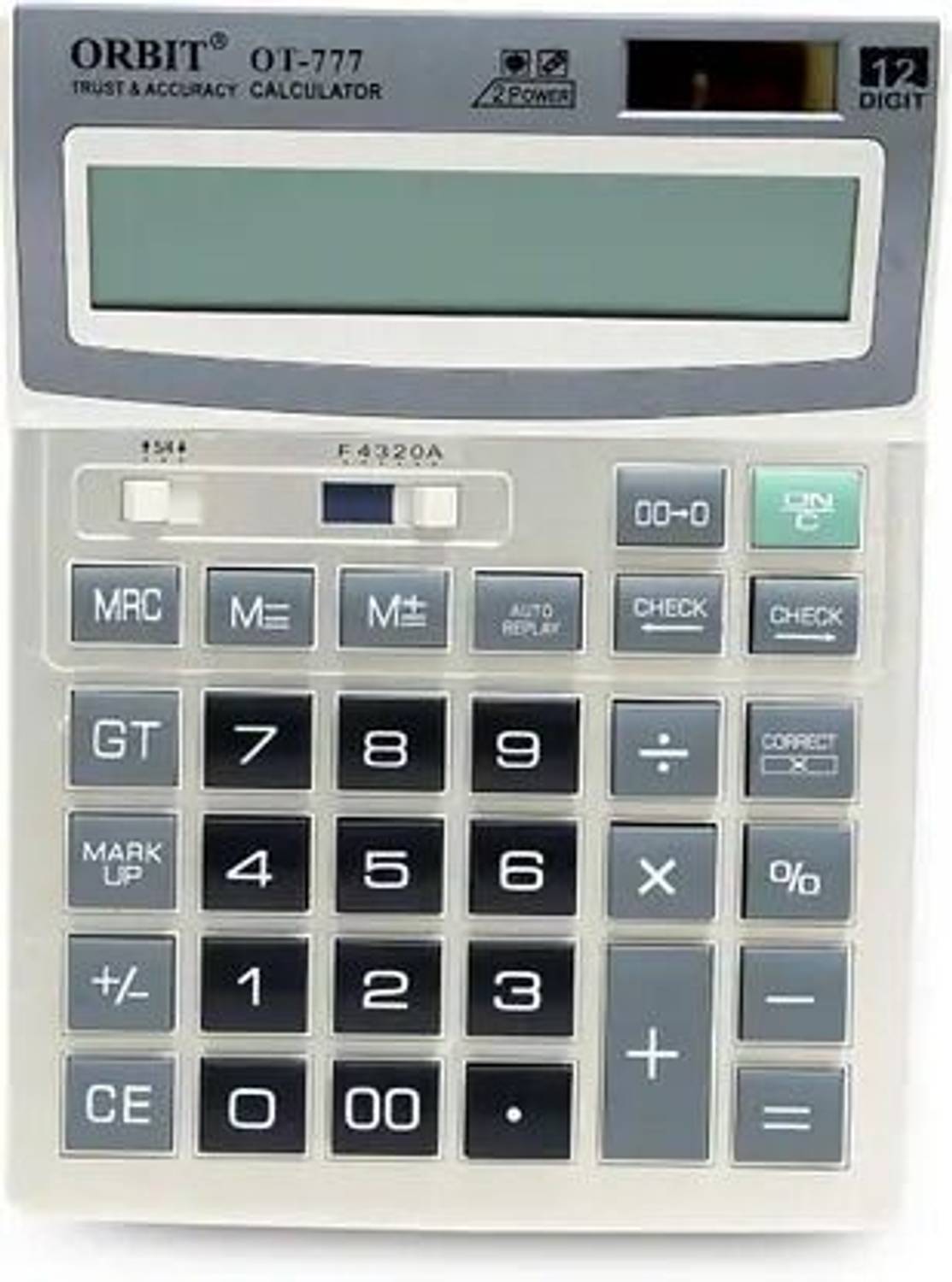 Bassonic Dual Power Large Display Desktop Office Calculator for Daily Use (Silver,Black) OT-777 112 Step Check & Correct Basic Calculator White Basic Calculator