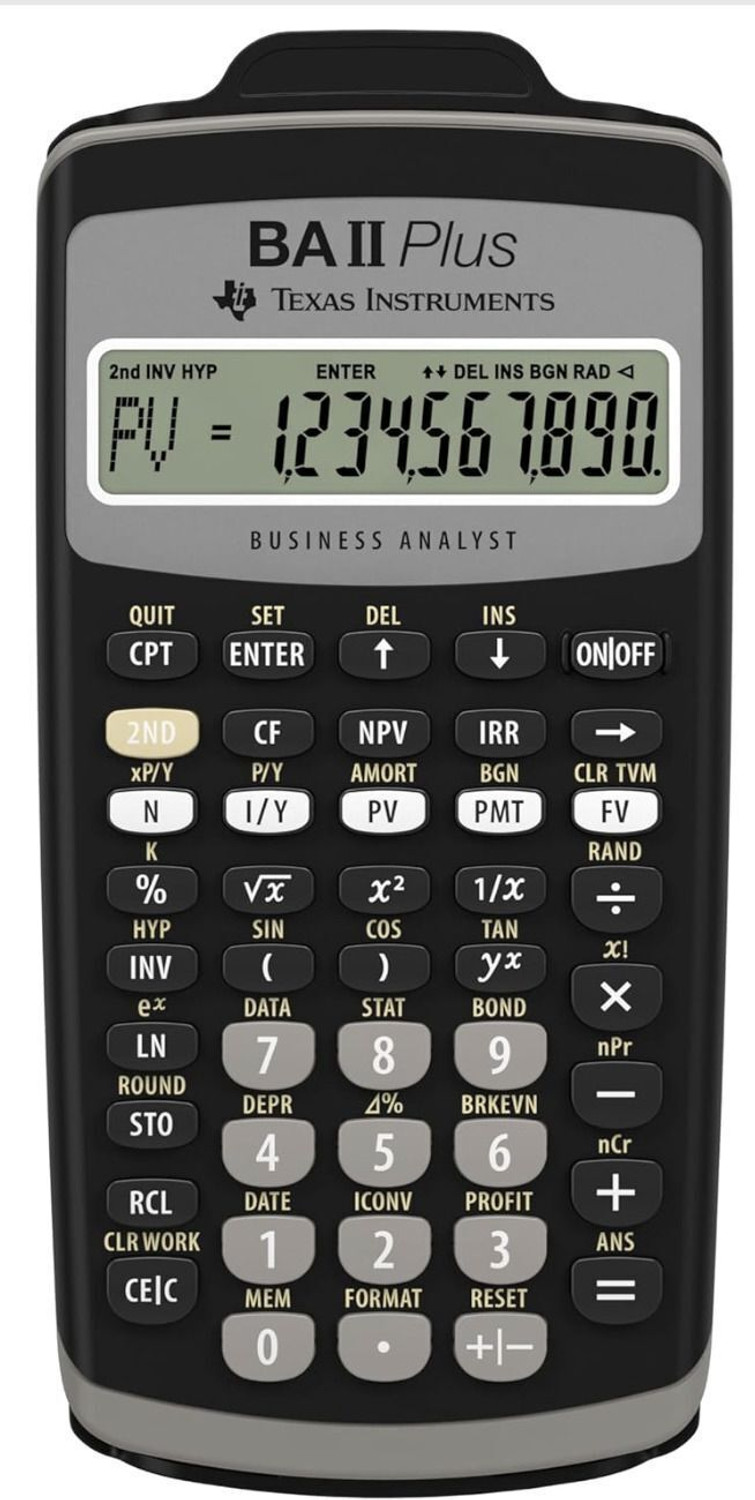 Image of TEXAS INSTRUMENTS BA 2 PLUS Financial Calculator