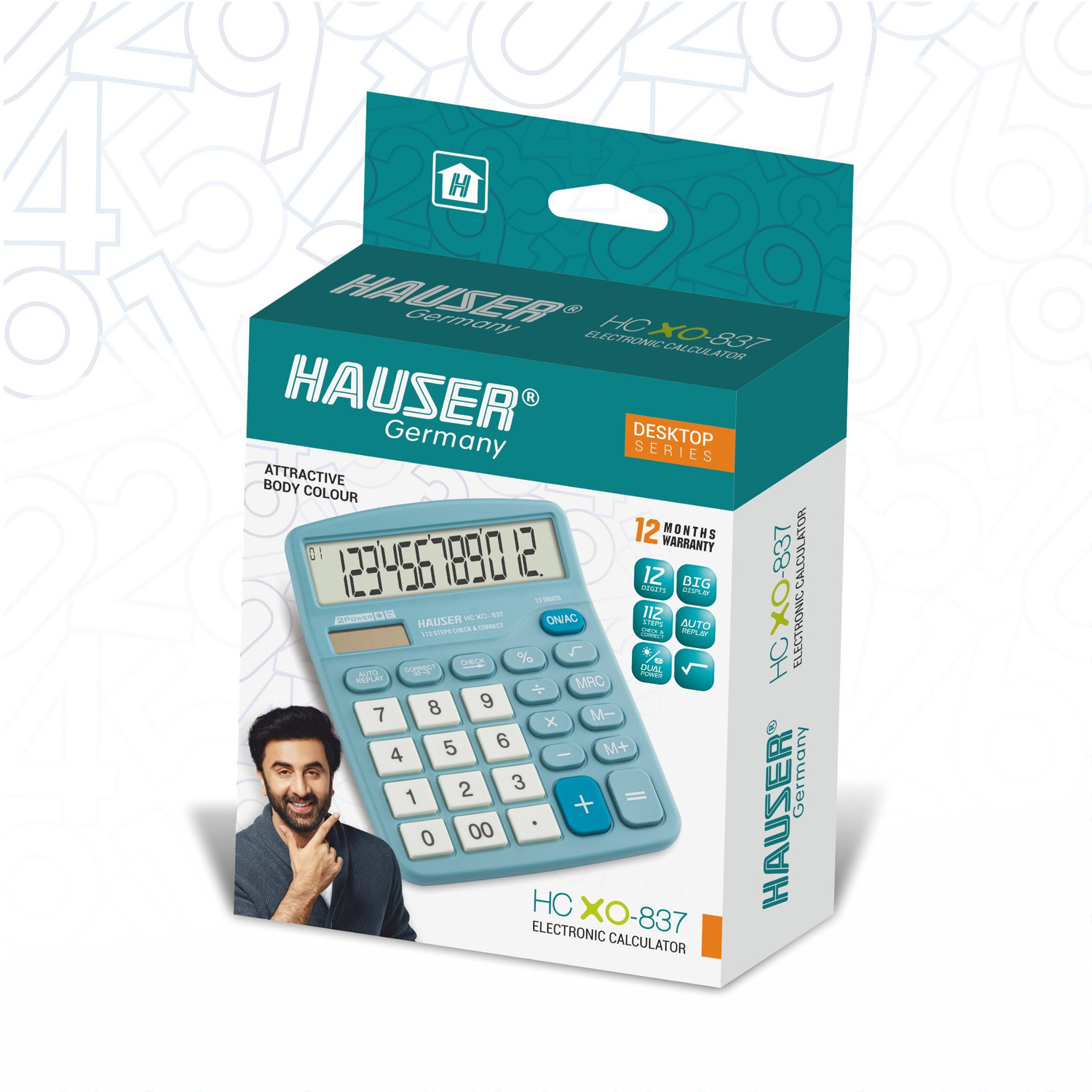 Image of HAUSER Electronic Calculator HC XO - 837 Electronic Basic Calculator