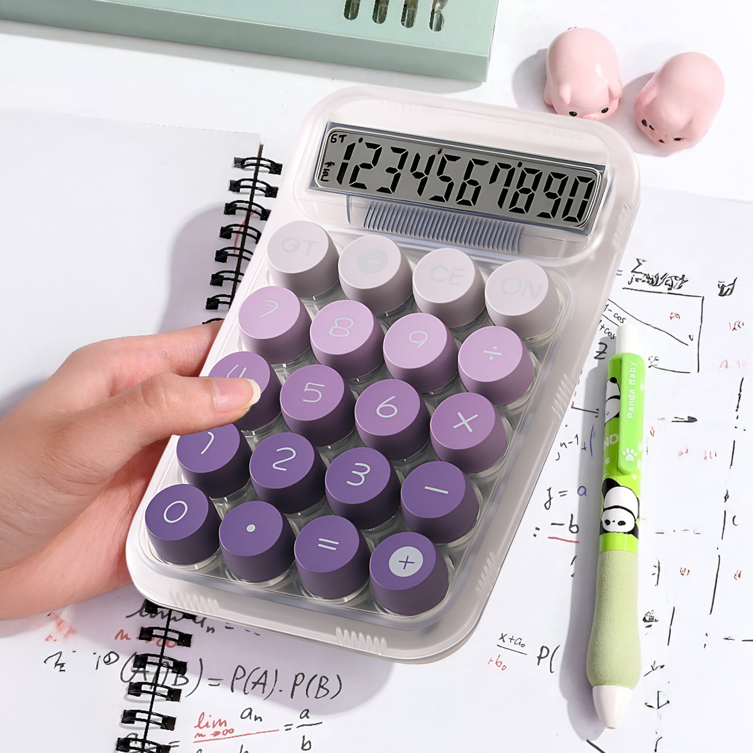 Image of SYGA 10-Digit Transparent Calculator - Stylish Cube Design for Students & Office Basic Calculator