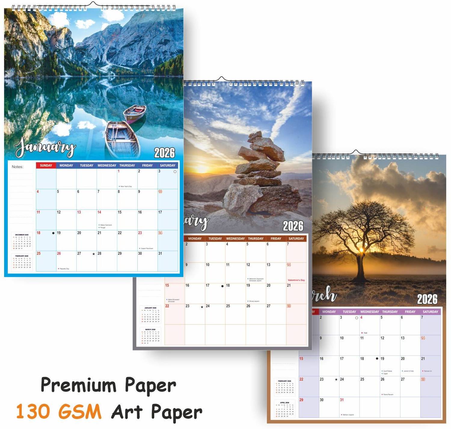 Leonius Scenic Nature Wall Calendar for Home & Office D&eacute;cor 2026 Wall  Calendar Price in India - Buy Leonius Scenic Nature Wall Calendar for Home  & Office D&eacute;cor 2026 Wall Calendar online