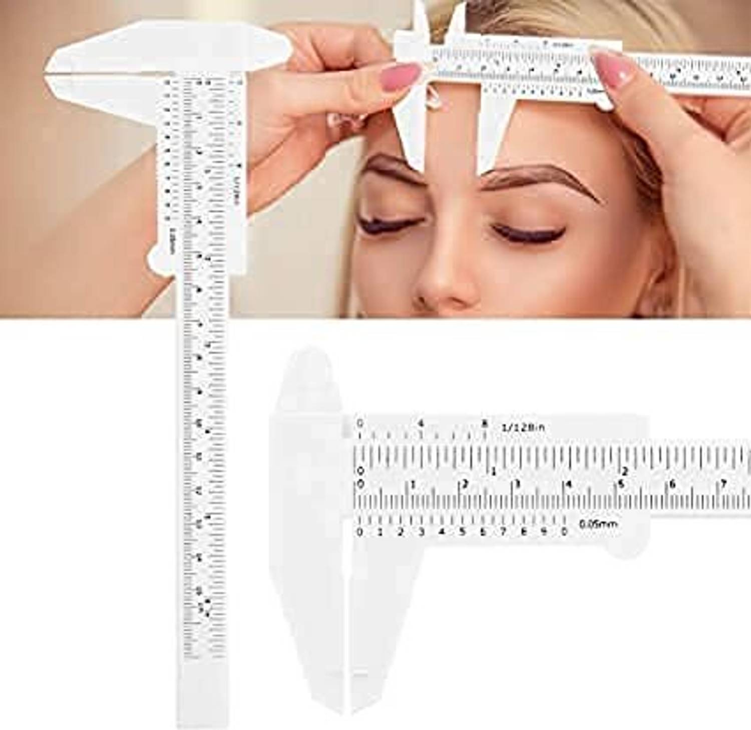 Aravli Makeup Measure Eyebrow Guide Ruler Measuring Device Test Indicator