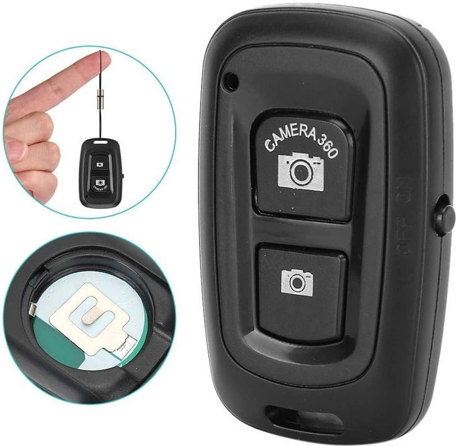 BUFONA Bluetooth Remote Control Shutter For Selfie Click Compatible All iOS & Android Camera Remote Control