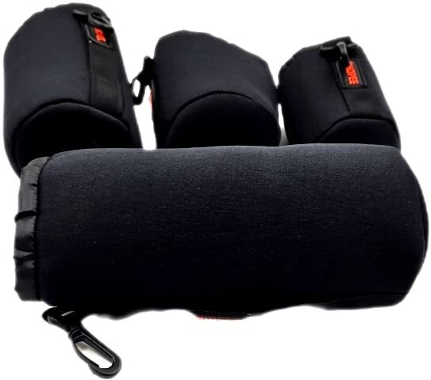 Image of SHOPEE Thick Protective Waterproof Lens Case Pouch Set for DSLR Camera Lens Includes Small, Medium, Large & Extra Large Pouches Camera Bag