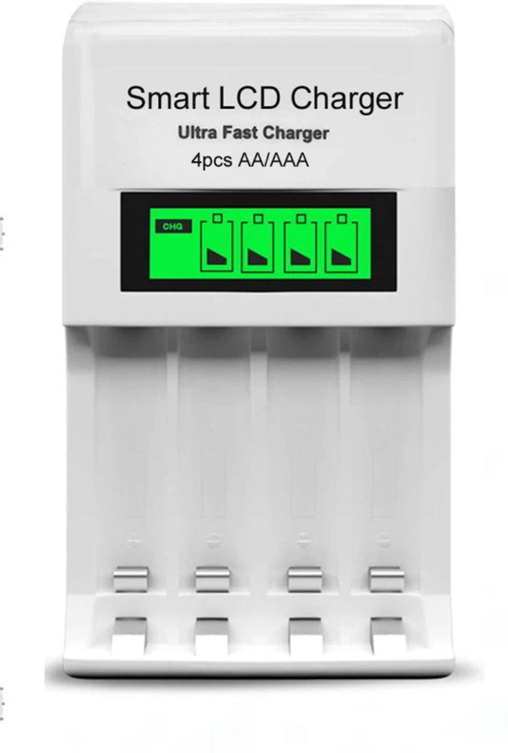 Image of Camstuffs camera flashlight battery cell (3000 Mah) with lcd display charger (white) combo Camera Battery Charger