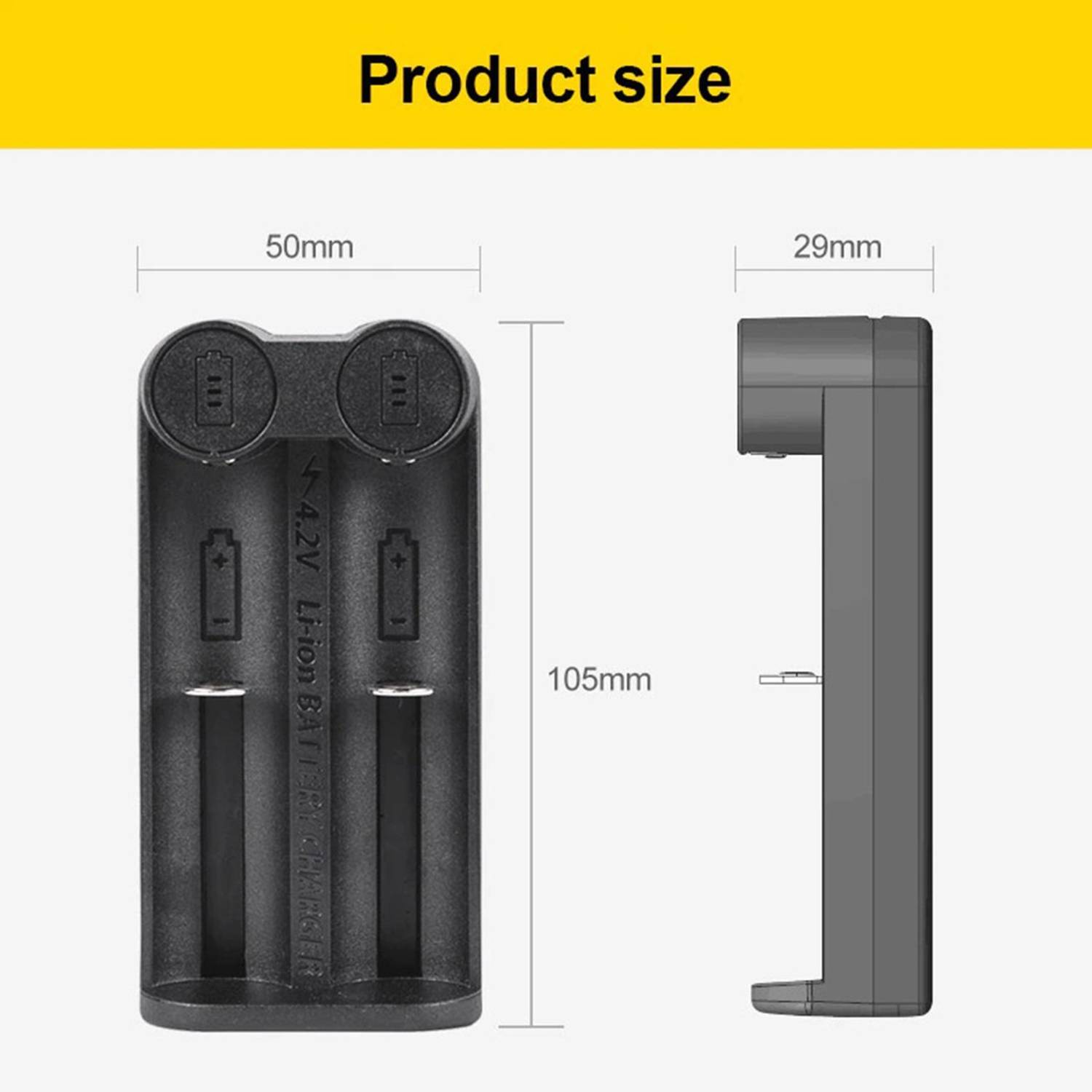 amiciSmart Dual Slot Battery Charger 26650 18650 - Image 4