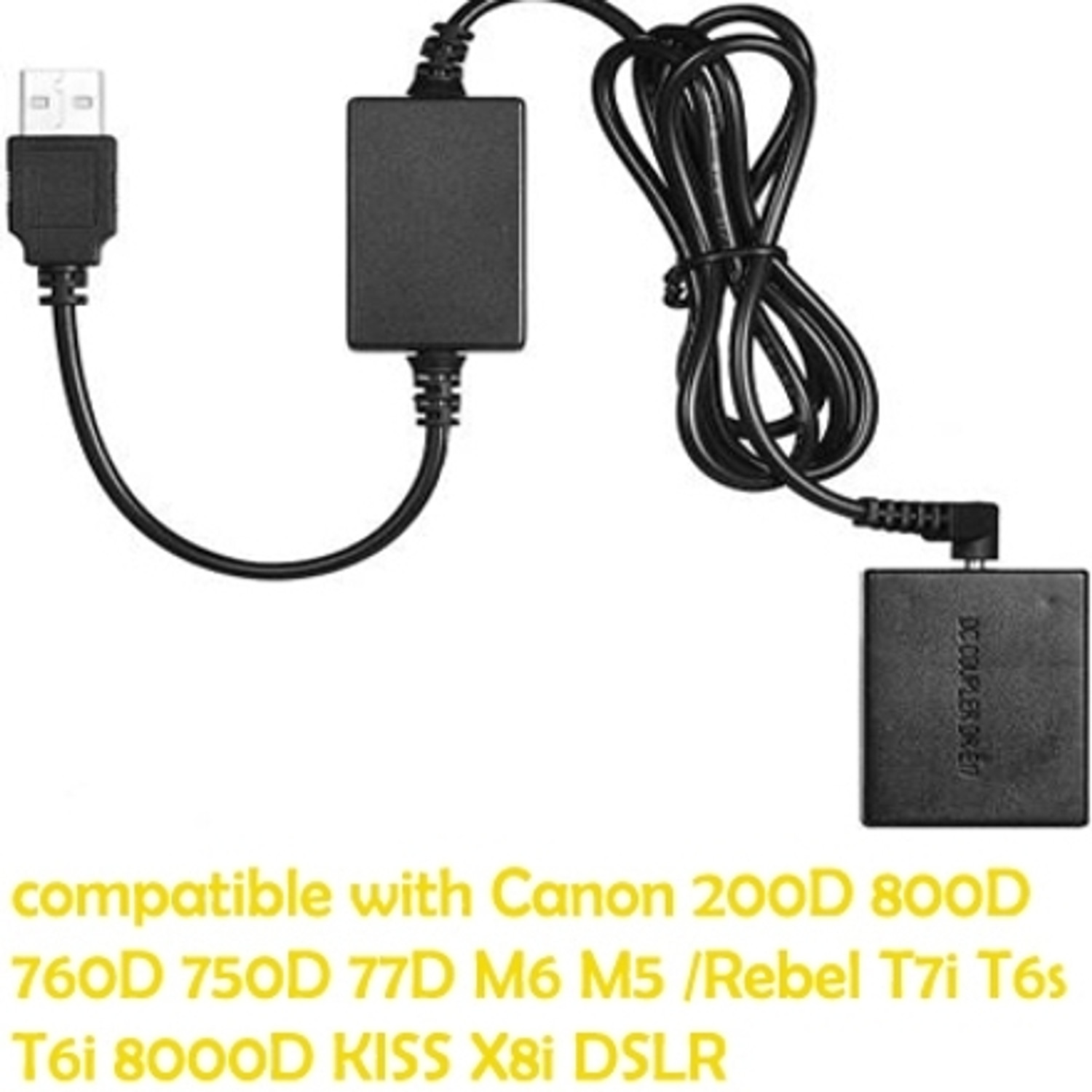 Image of Picmaa LPE-17 Dummy battery + DC Power Bank (5V 2A) USB Adapter Cable for Canon Camera Camera Battery Charger