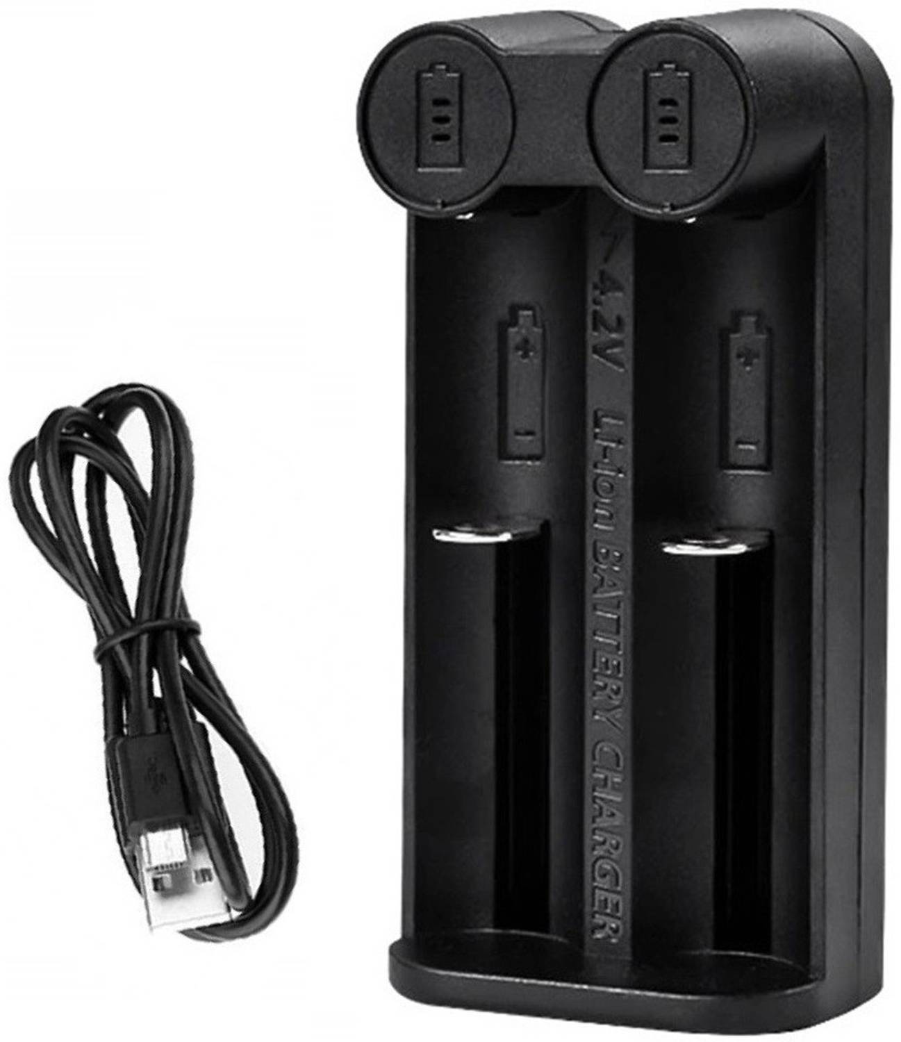 amiciSmart Dual Slot Battery Charger 26650 18650 - Image 1