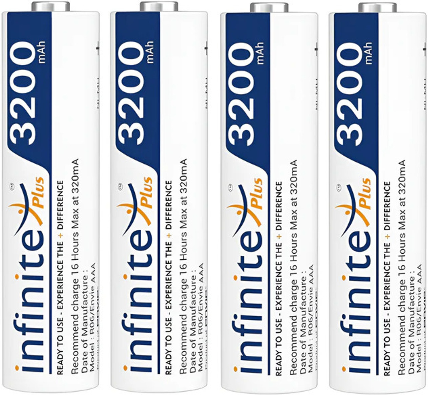 Image of Envie AA3200RTU 4PL Infinite Plus AA 3200mAh Ni-MH Rechargeable Ready to Use Battery Camera Ni-MH Battery