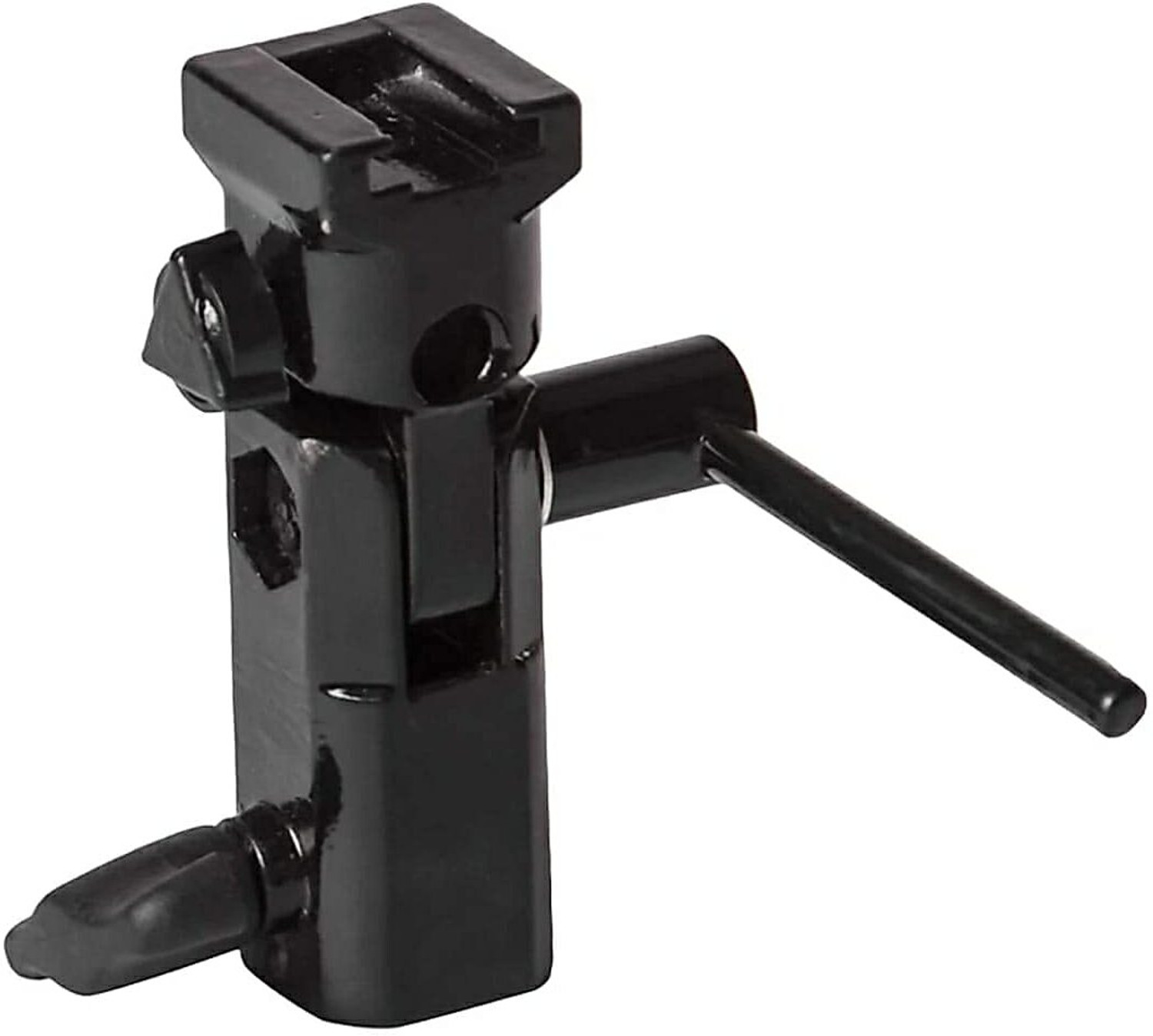 Image of Hiffin S1 Umbrella Bracket Heavy Duty Flash Light Stand Umbrella Holder B Bracket Speedlite Holder (CNC Aluminium) in Black Color Folding Flash Bracket