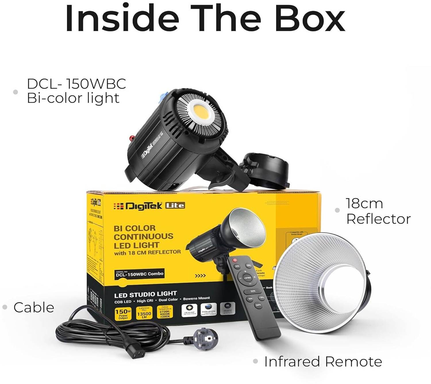 DIGITEK Lite DCL-150WBC 18CM LED Light - Image 2