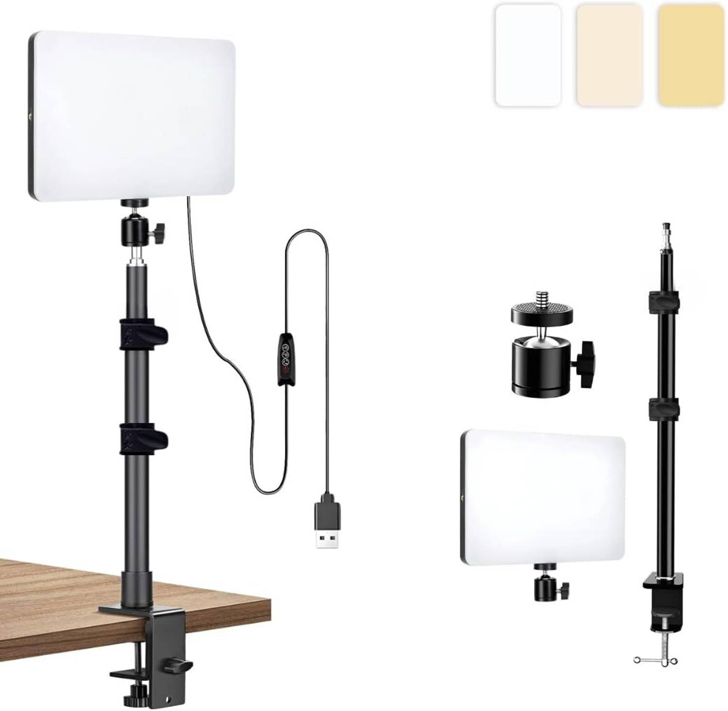 Yugam LED Video Light Panel, USB Powered, 3200K-5600K with