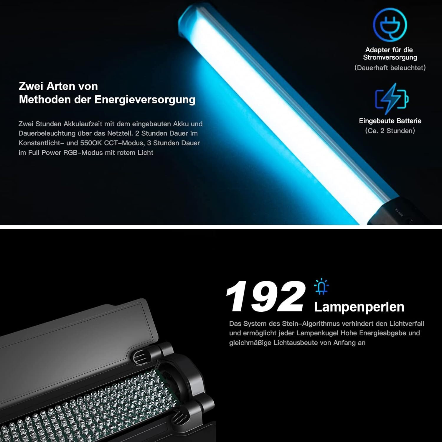 Image of Czech KNE Buy New RGB LED Light Stick Wand GVG17 5800 lx Camera LED Light