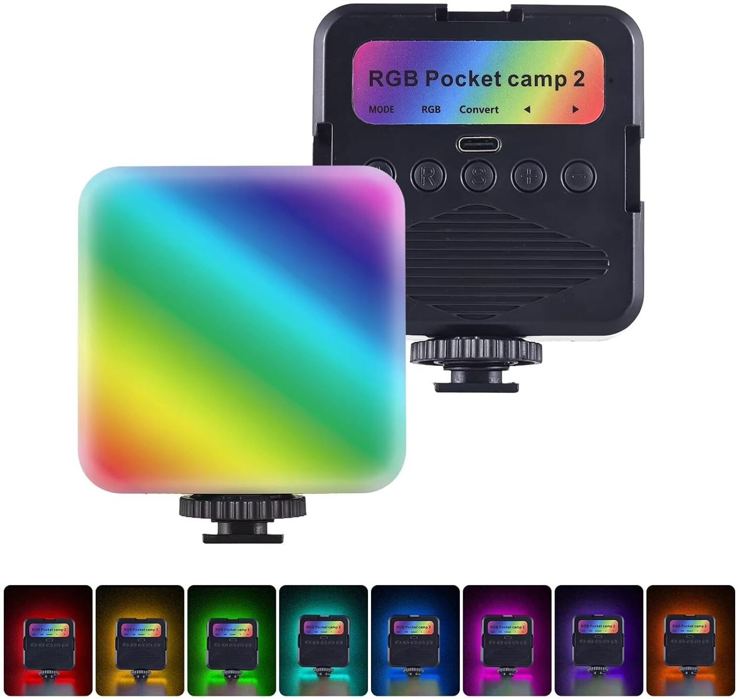 Image of Worricow Mini RGB Led Selfie Video Light Rechargeable Portable Clip for Photography Flash