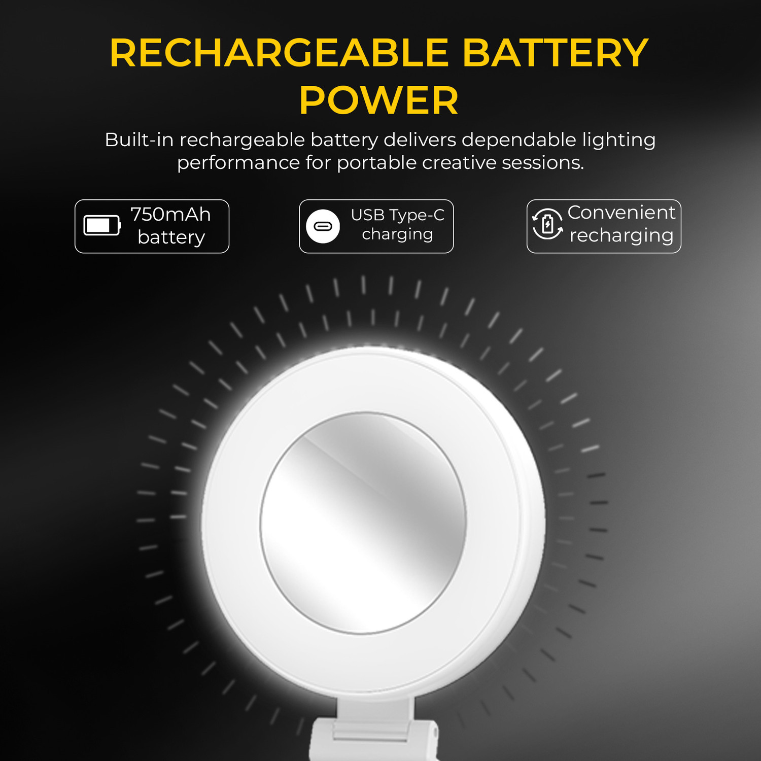 Image of DIGITEK LED-D3W Bi-Color 3W 2700K-6500K Color Temperature, 32 LED Beads 232 lx Camera LED Light (Batteries Included)