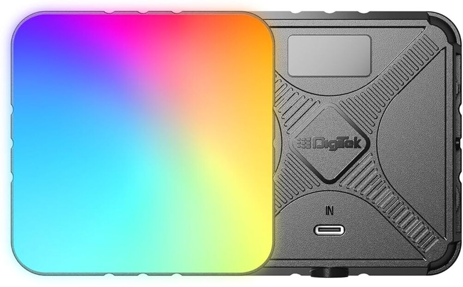 Image of DIGITEK LED-D11W RGB 11W Mini RGB LED Video Light 2000mAh Battery, 21 Lighting Effects 3600 lx Camera LED Light