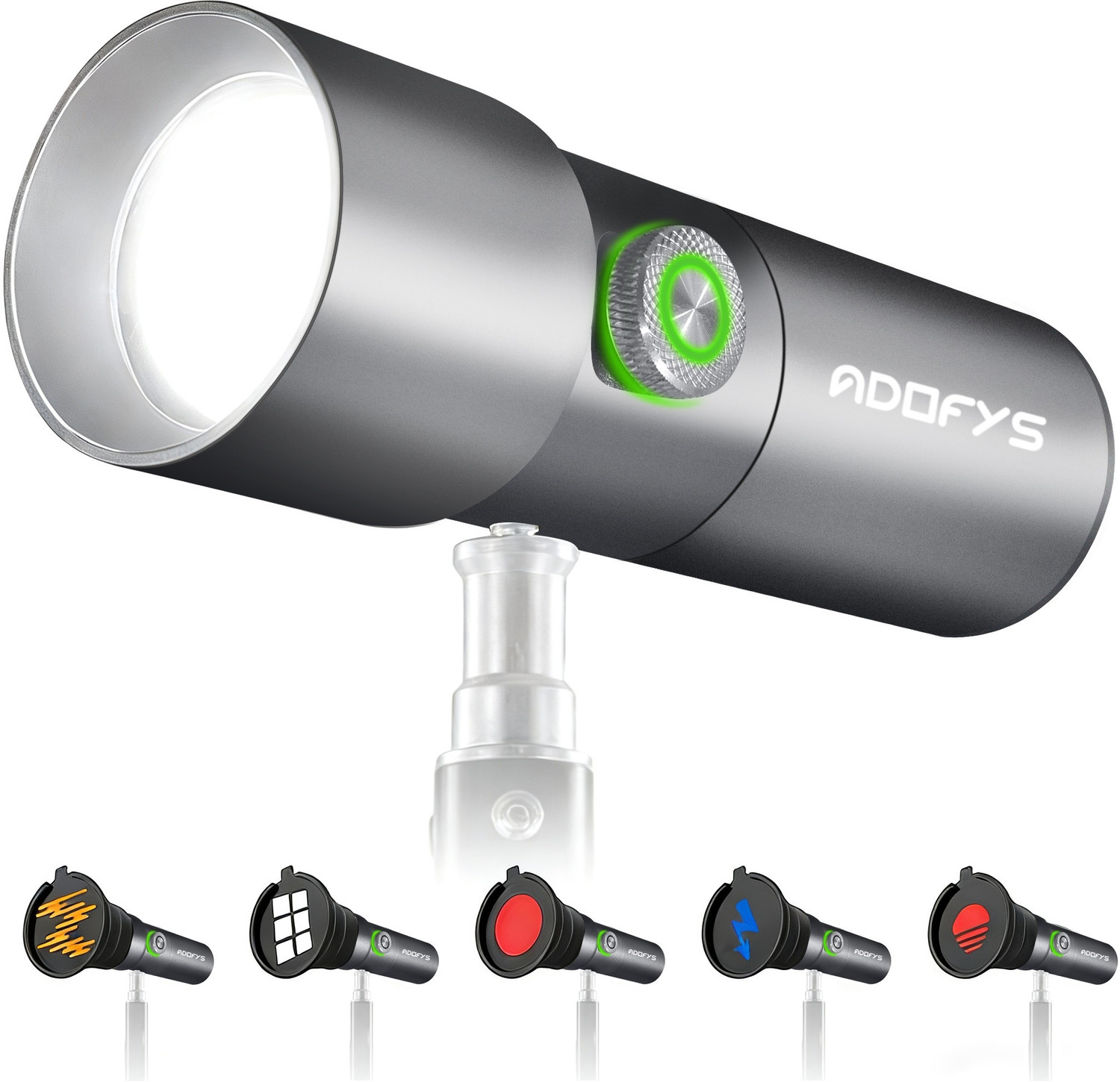 Image of Adofys RGB LED Photography Flashlight, 7500mAh Aluminum Alloy Patterned Ambient light 1570 lx Camera LED Light