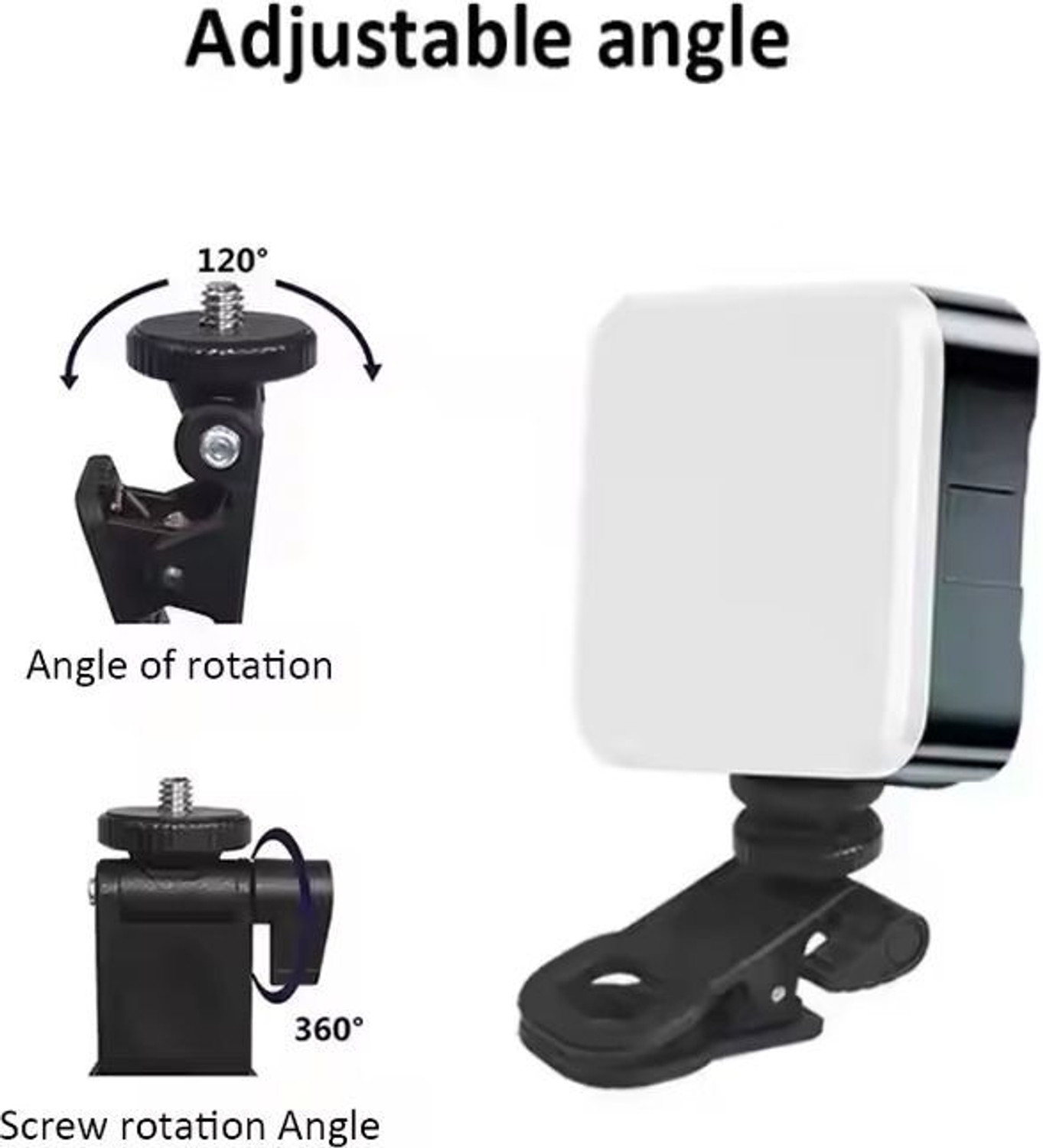 Image of ELITEWAVE LED Video Light for Phone,, Camera Laptop with Clip 100 lx Camera LED Light