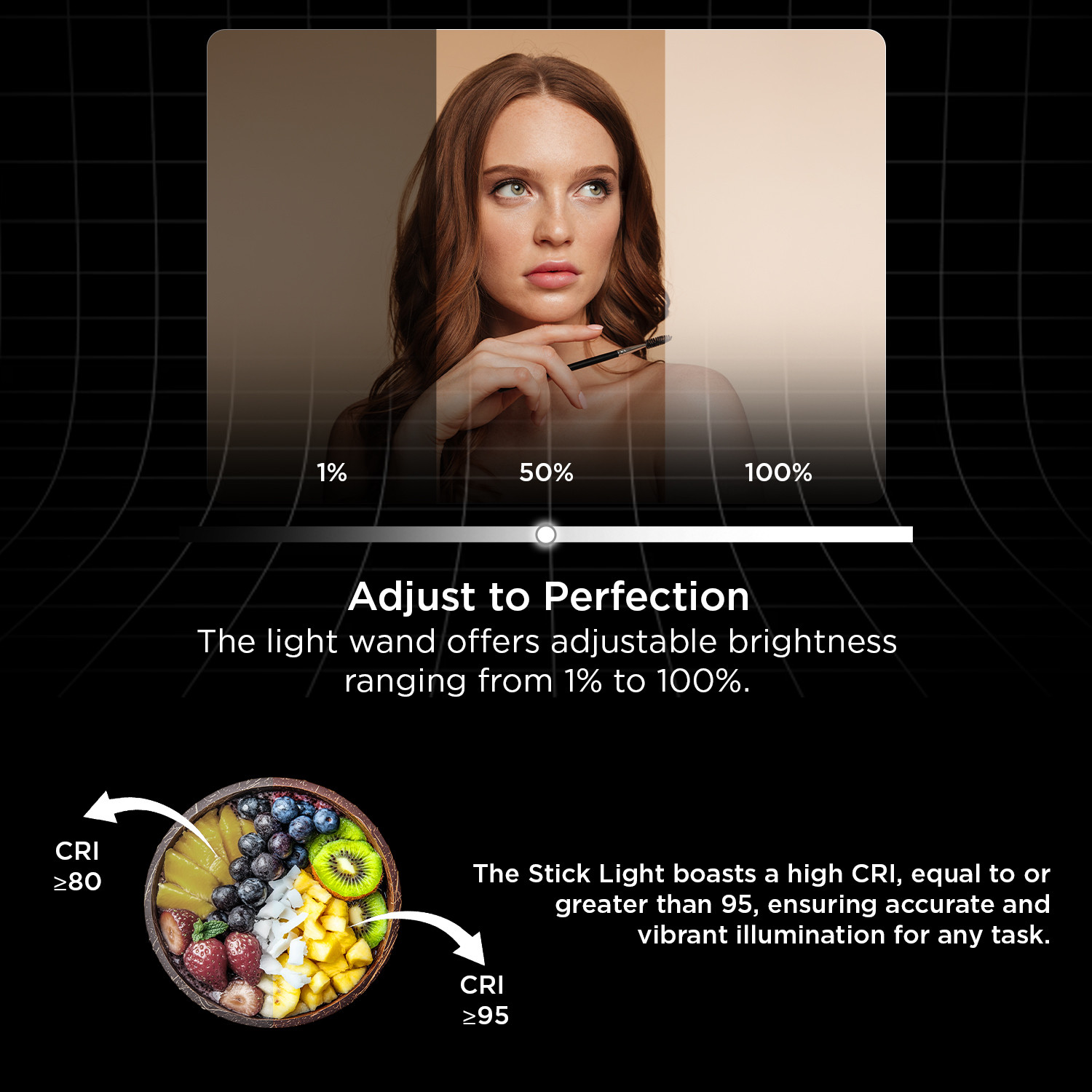 Image of Hiffin HF-600 RGB LED Light Stick for Photography, 25 Fx Light Effect, 5200mah Battery 6000 lx Camera LED Light