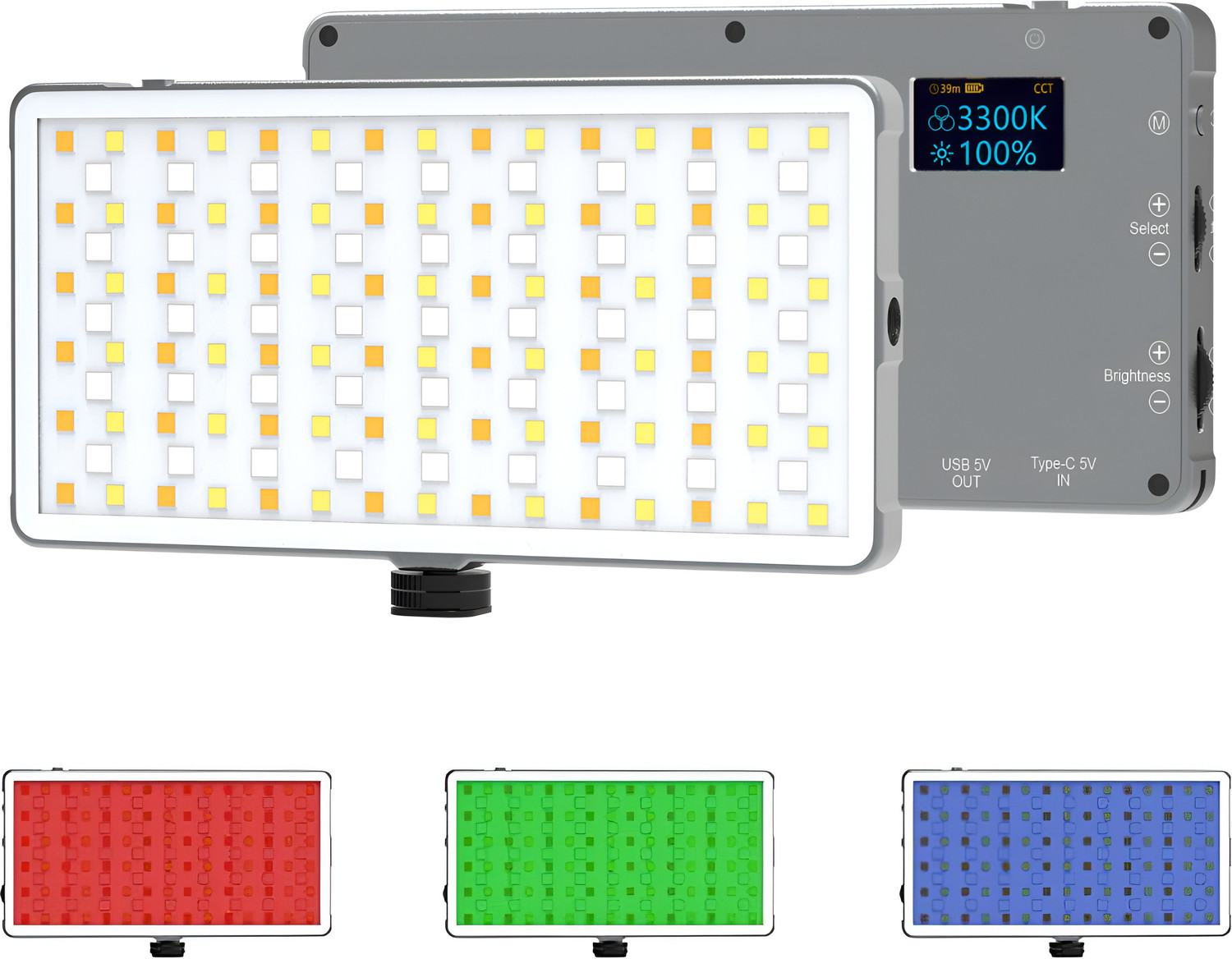 Image of DIGITEK LED-D135 ML Portable RGB LED 10w Video Light with 96 CRI | 21 Preset Effects | 4200Mah Battery | Multi Scene Lightening | Colour Temperature & Brightness Control 3600 lx Camera LED Light
