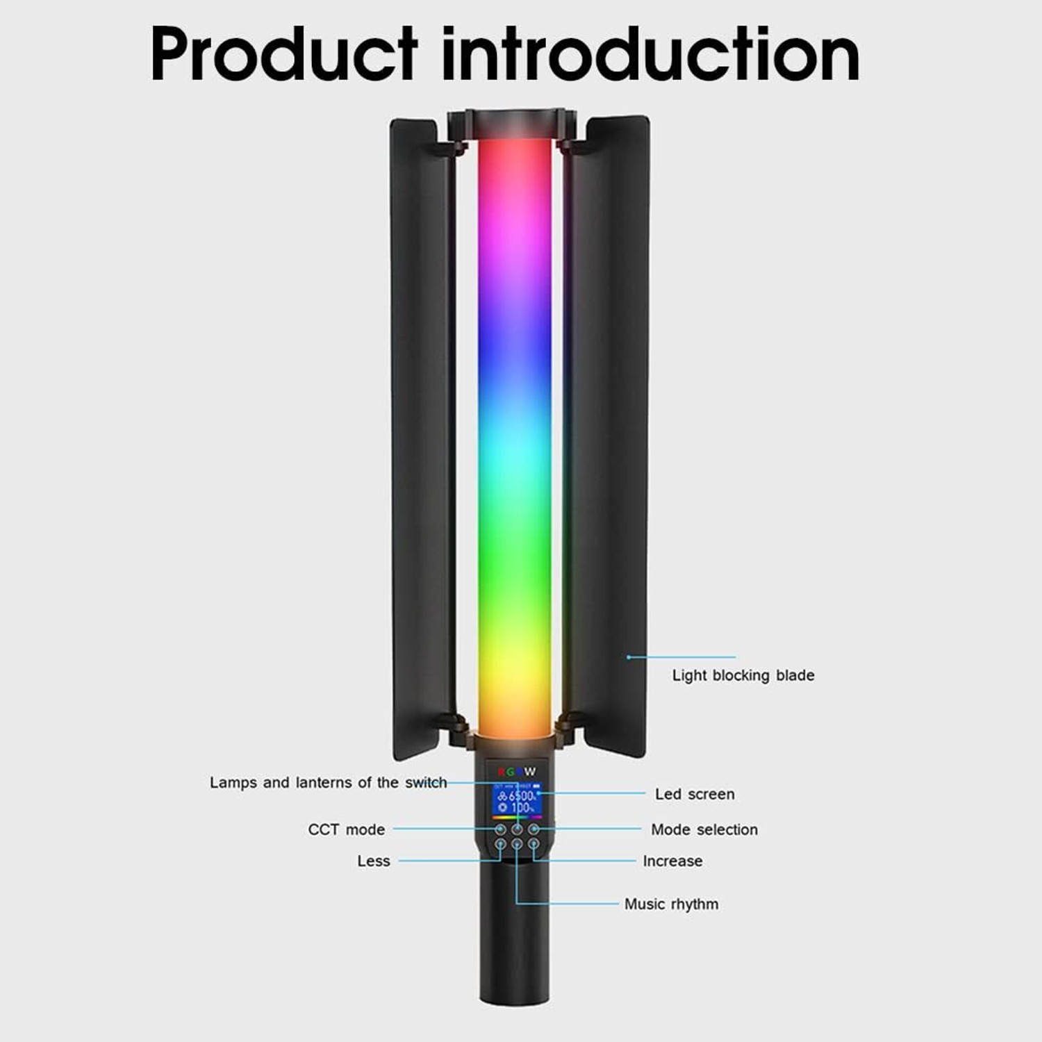 Image of Czech KNE Buy New RGB LED Light Stick Wand GVG17 5800 lx Camera LED Light