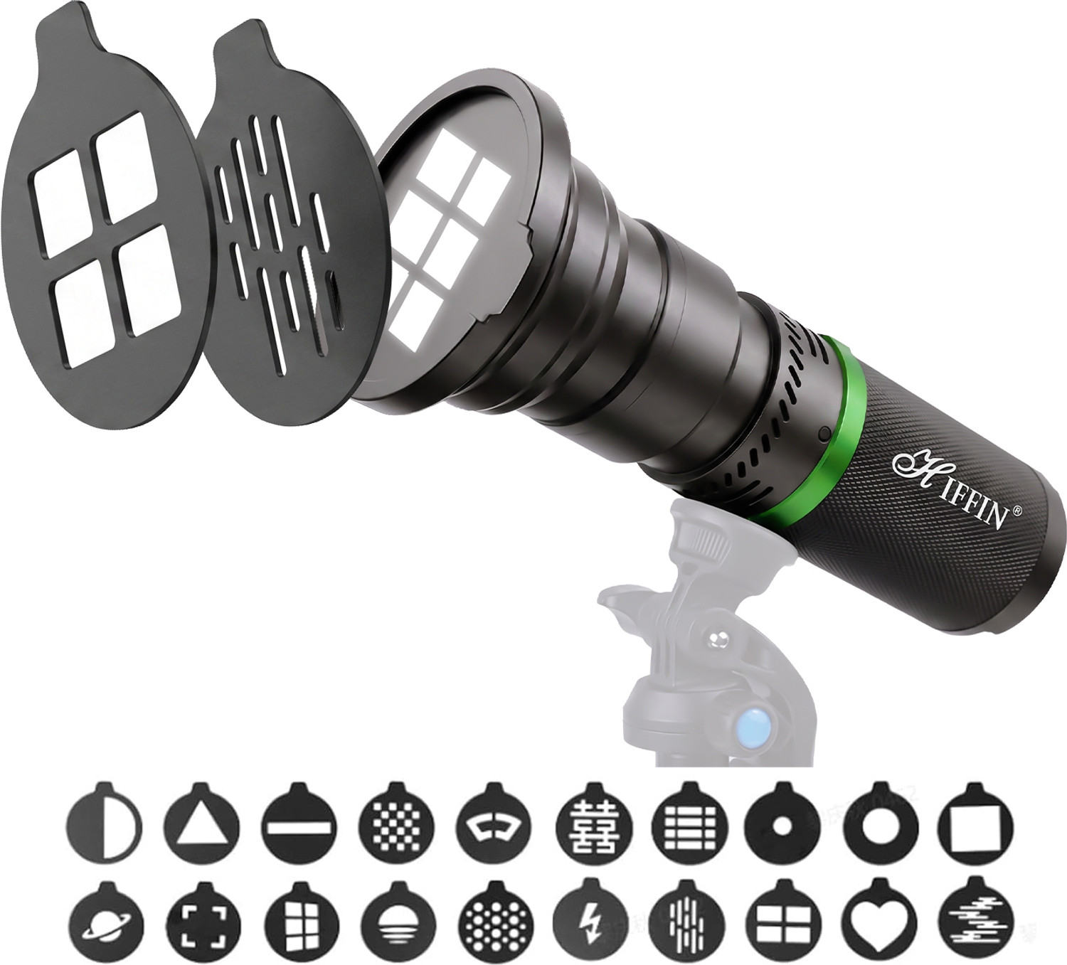 Image of Hiffin G-Flash PRO RGB 30W LED Video Light, 4 Colors, 5000mAh, USB-C Battery+ 1620 lx Camera LED Light