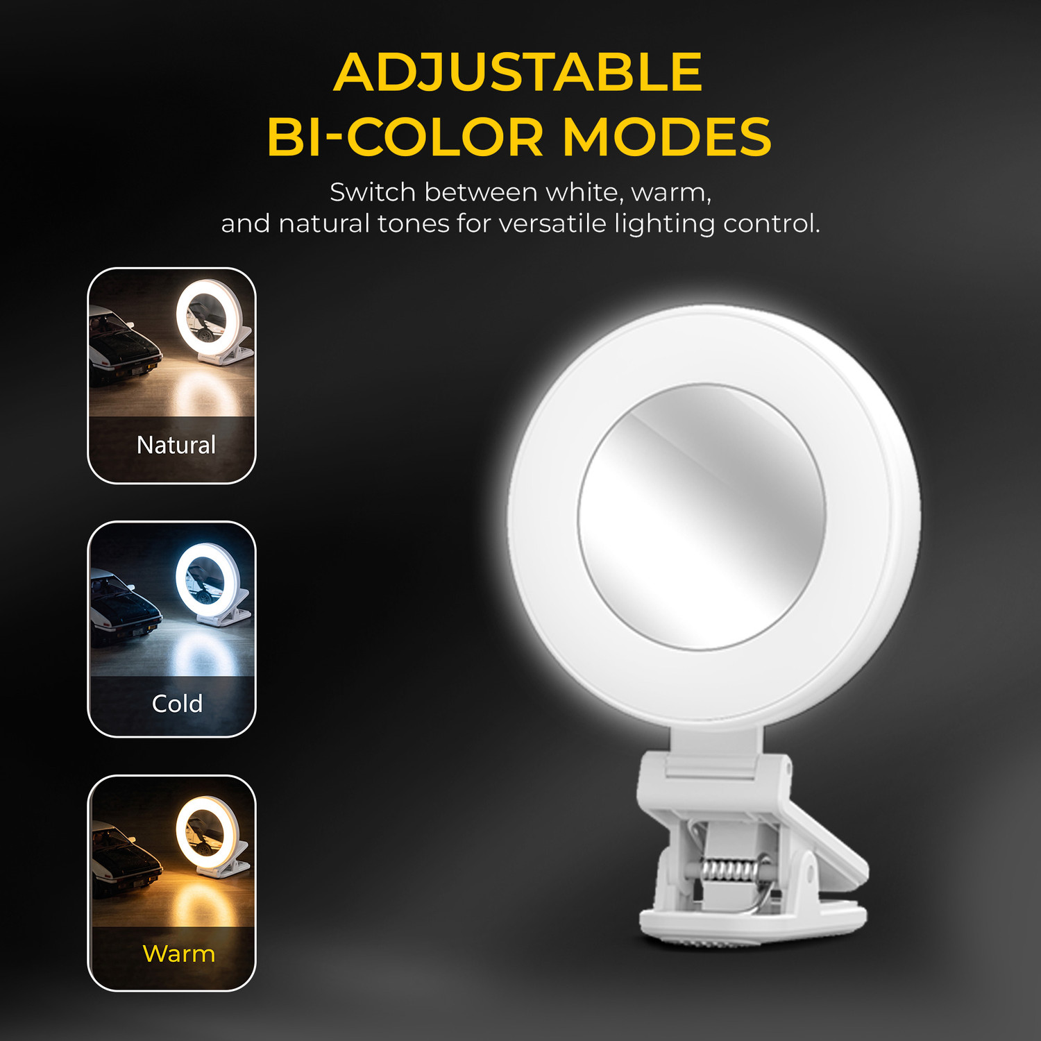 Image of DIGITEK LED-D3W Bi-Color 3W 2700K-6500K Color Temperature, 32 LED Beads 232 lx Camera LED Light (Batteries Included)
