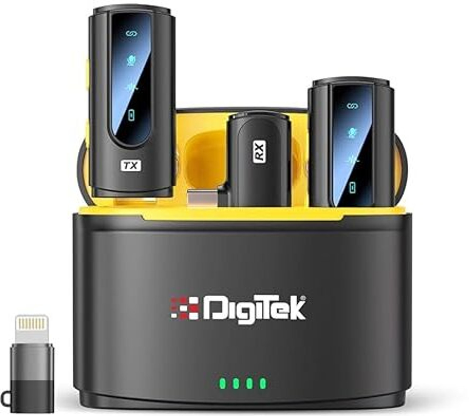 Image of DIGITEK DWM-112 2-in-1 Wireless Microphone 50m Range, for Android and iOS Smartphones Microphone