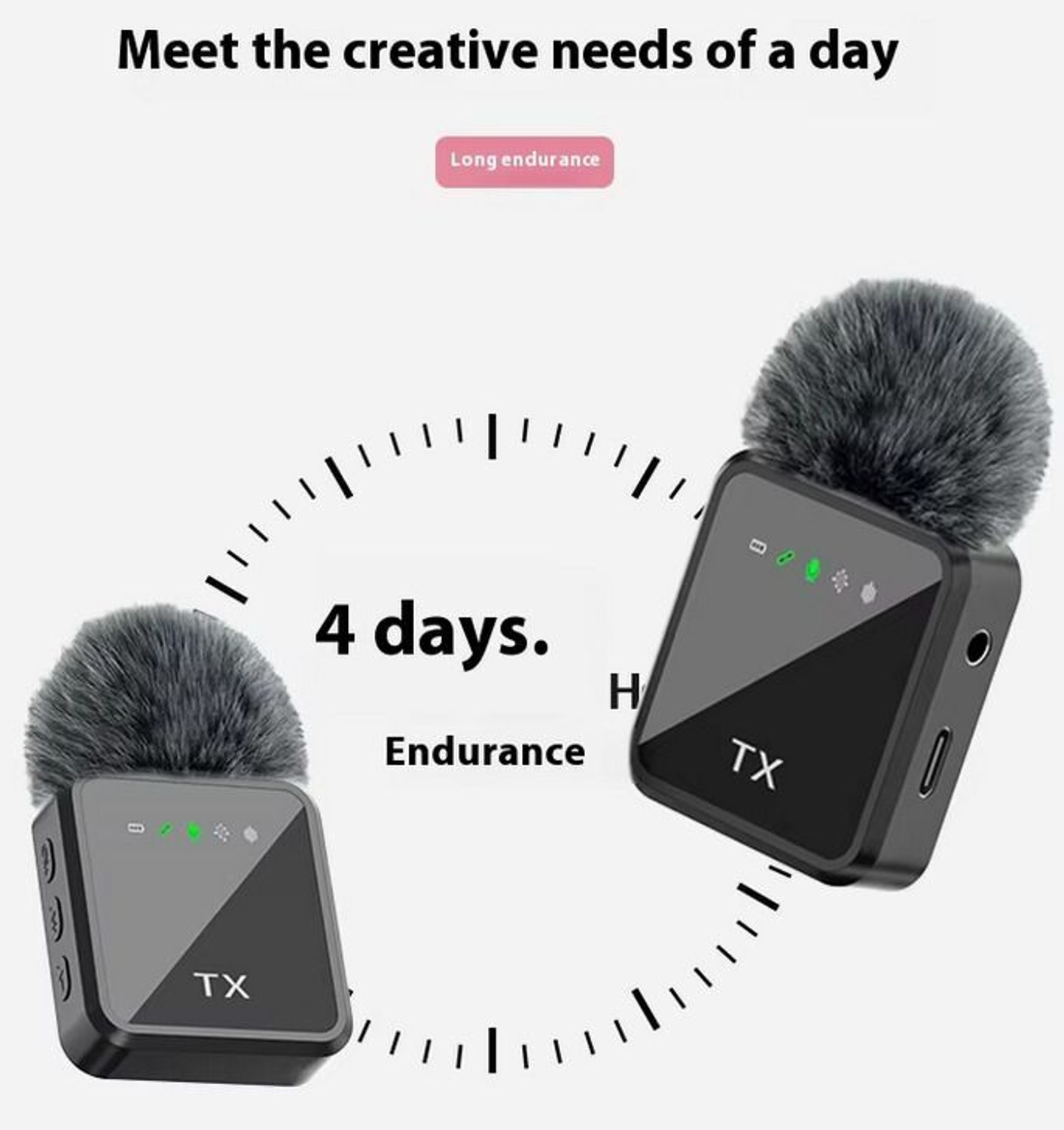 Image of HRYFiNE F11-2 Dual Wireless Mic for Youtuber,vlogging,recording Camera Microphone