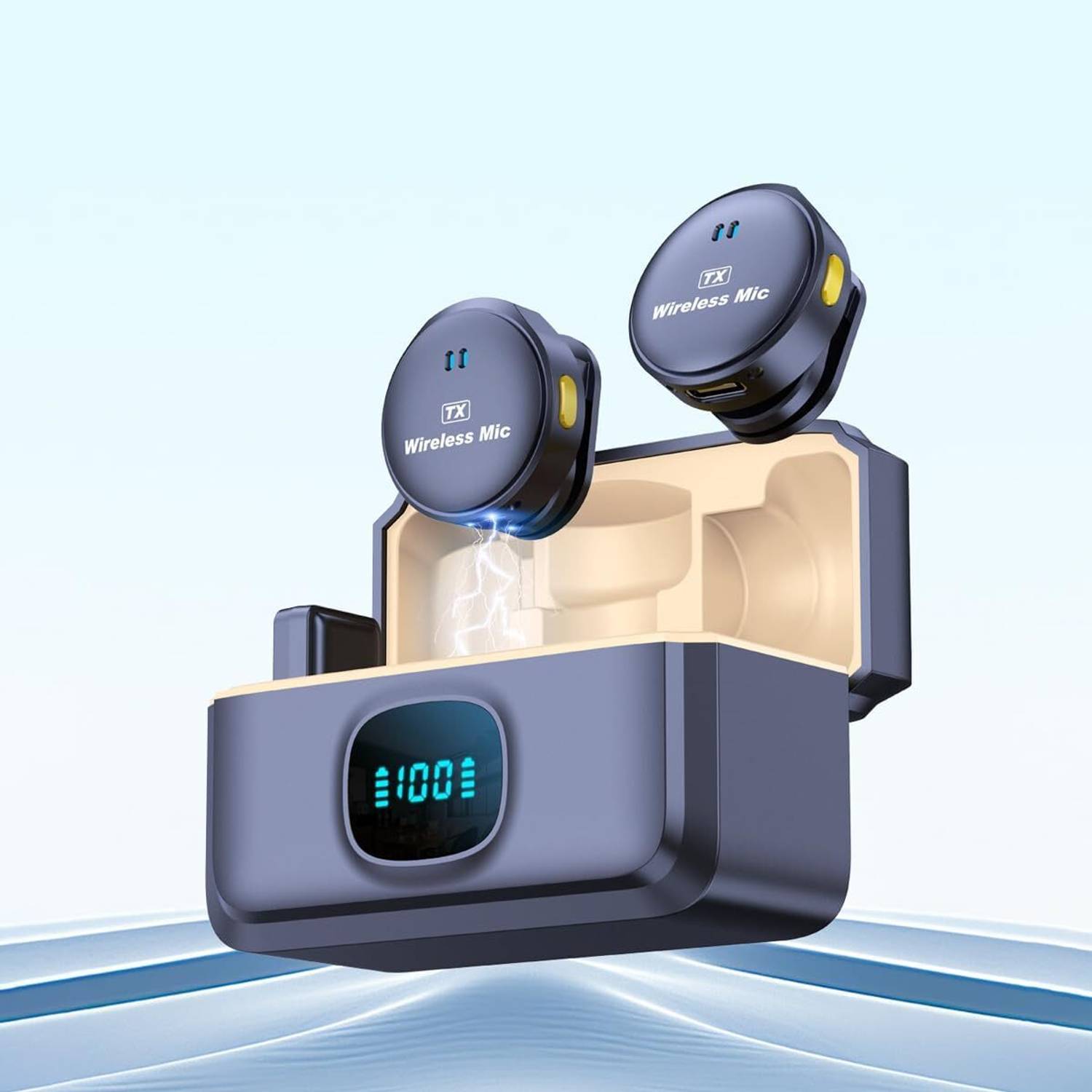 FITRIC Wireless Lavalier Lapel Dual Mic