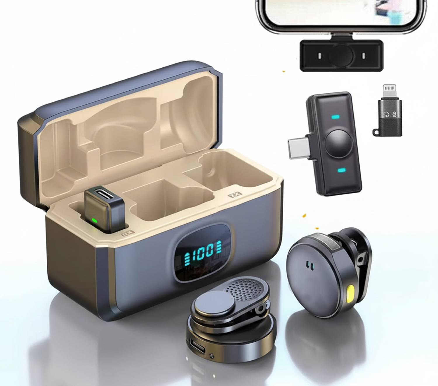 ELDORICH Q8 2-in-1 Wireless Lavalier Dual Mics Perfect for YouTub...mo