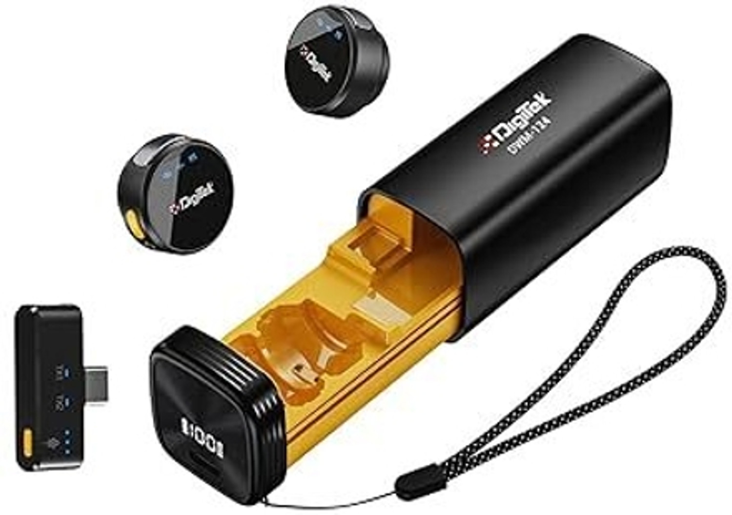 Image of DIGITEK DWM-124 2-in-1 Wireless Microphone with Noise Reduction & Echo Modes Camera Microphone