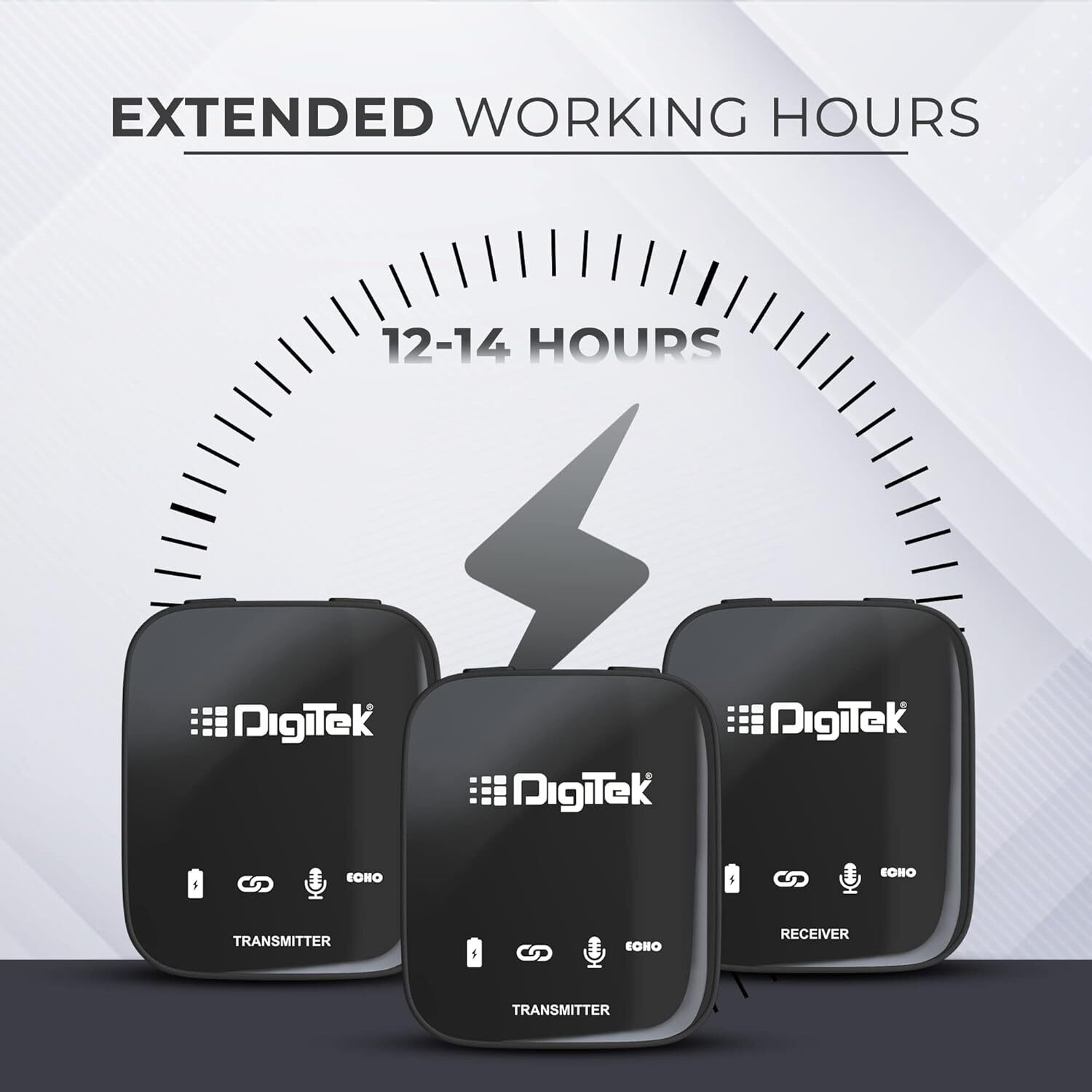Image of DIGITEK DWM 101 Wireless Microphone 12 Hr Battery for DSLR Camera, Android & iOS Devices Microphone
