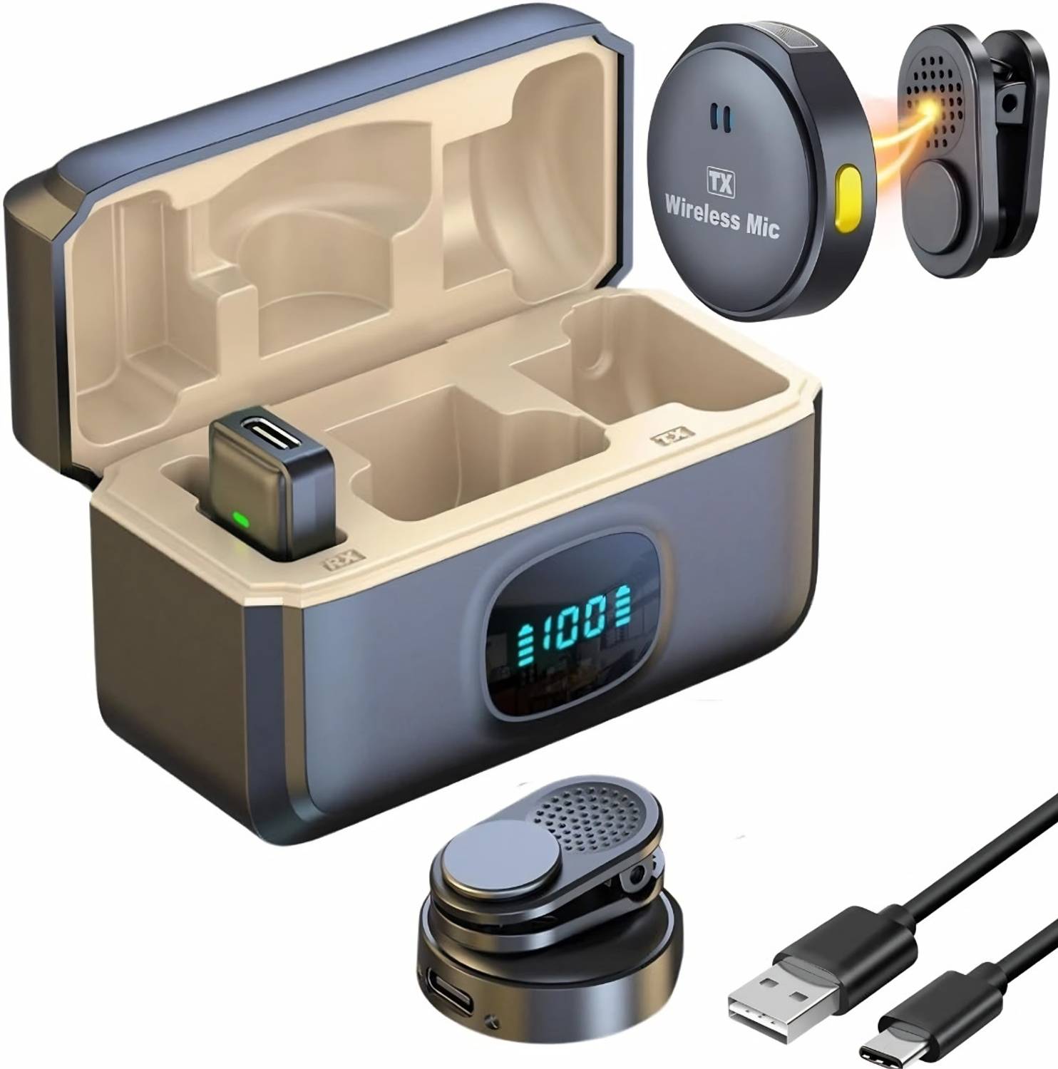 RV Enterprises Q8 Dual Wireless Lavalier Microphone - Image 1