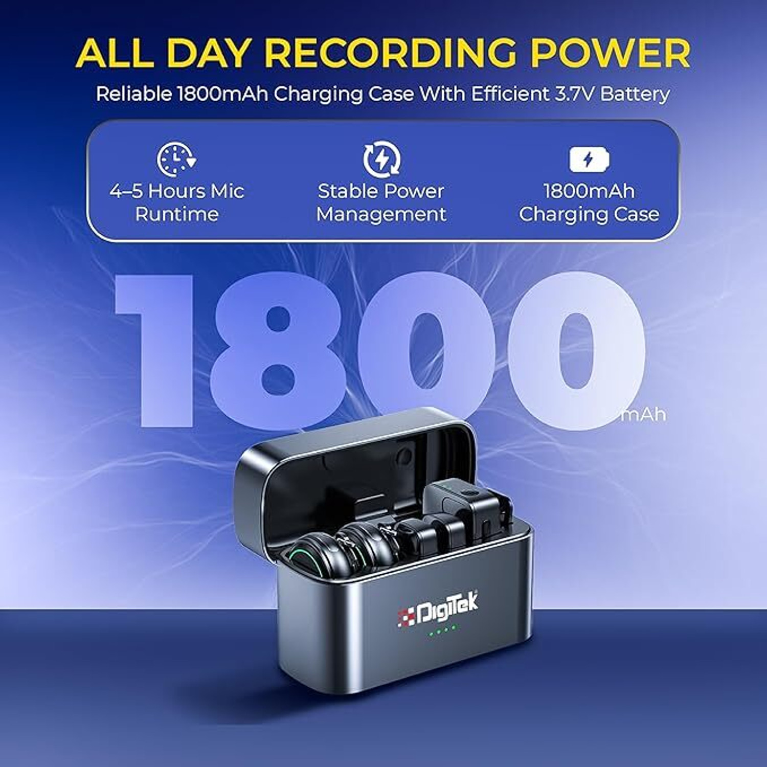 Image of DIGITEK DWM-131 2-in-1 Wireless Microphone System with 2 Transmitters & 3 Receivers Camera Microphone