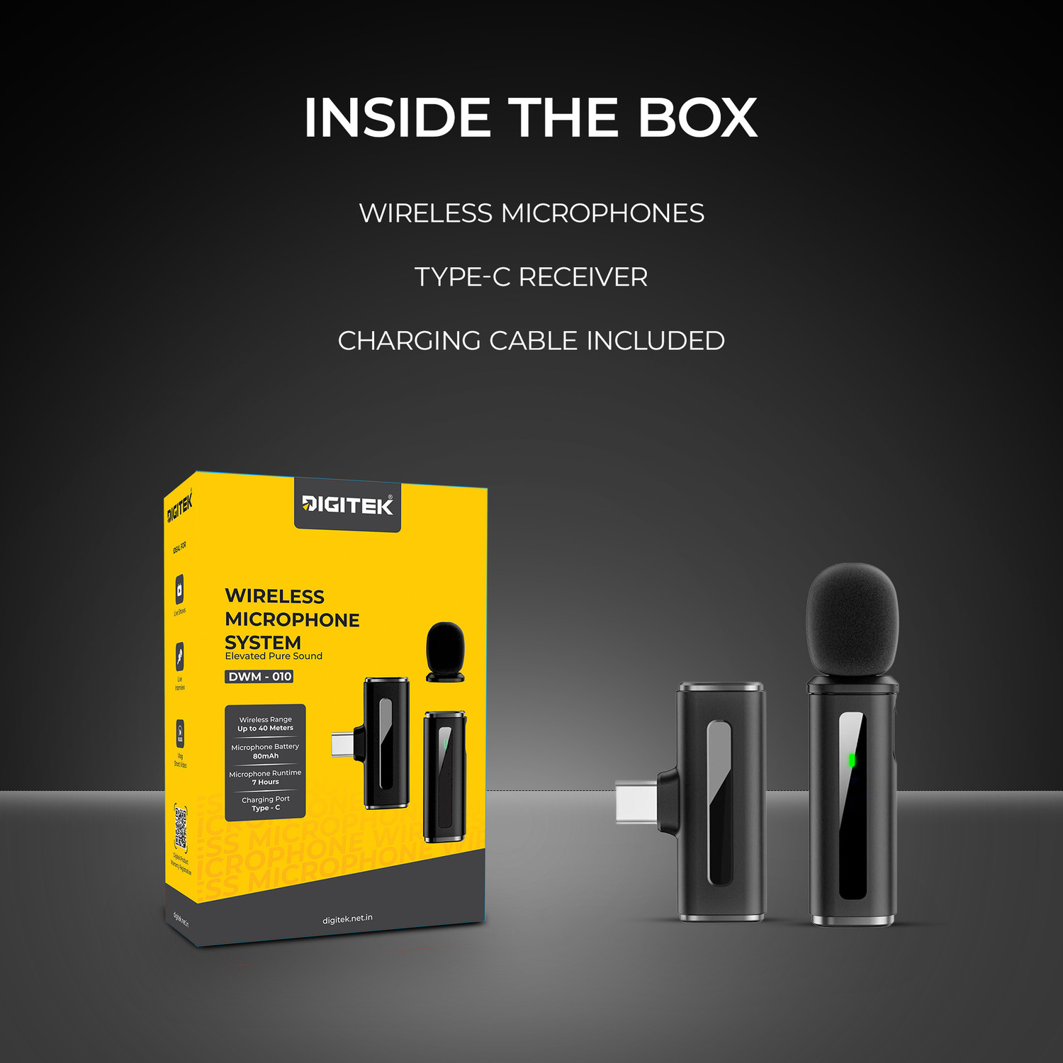 Image of DIGITEK DWM-010 with Type-C connector ideal for Live Streaming Online Meetings Camera Microphone