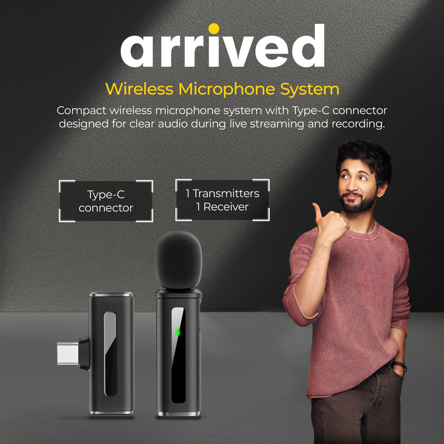 Image of DIGITEK DWM-010 with Type-C connector ideal for Live Streaming Online Meetings Camera Microphone