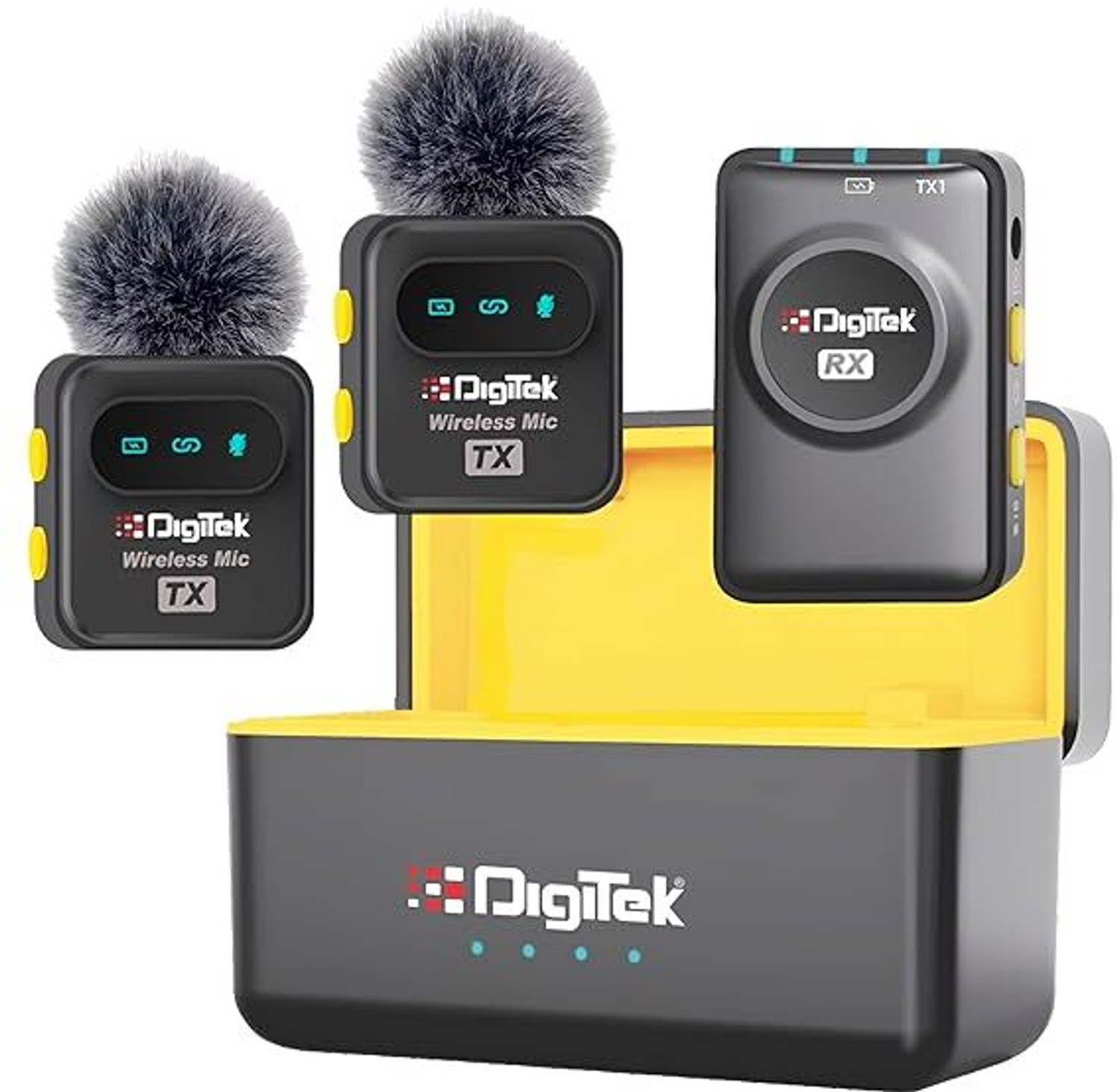 Image of DIGITEK DWM-118 Wireless Microphone 7Hr Battery for iOS /Android Devices and DSLR Cameras Microphone