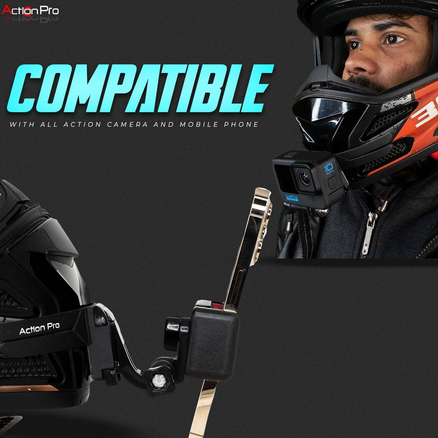 Action Pro Helmet Grip Camera Mount - Image 5